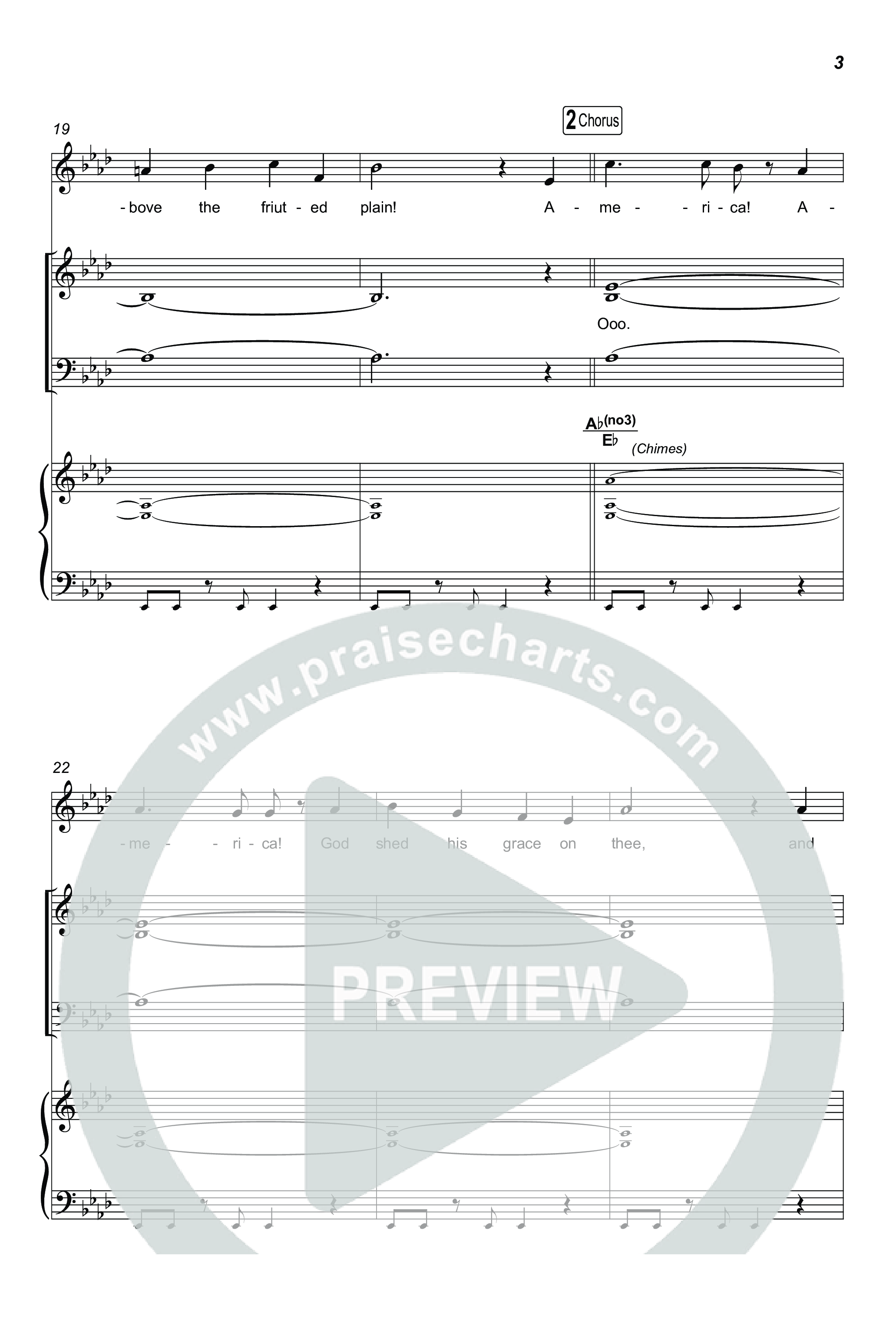 America The Beautiful (Choral/SATB) Octavo (SATB & Pno) (Travis Cottrell / Arr. Mason Brown)