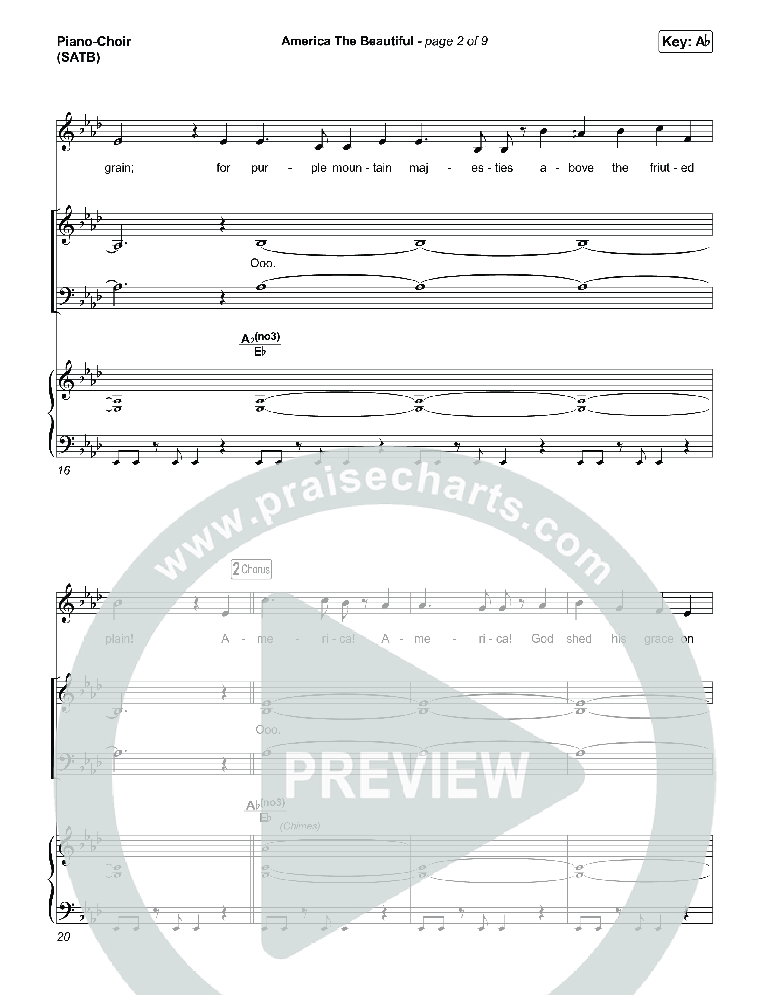 America The Beautiful (Choral/SATB) Piano/Vocal (SATB) (Travis Cottrell / Arr. Mason Brown)
