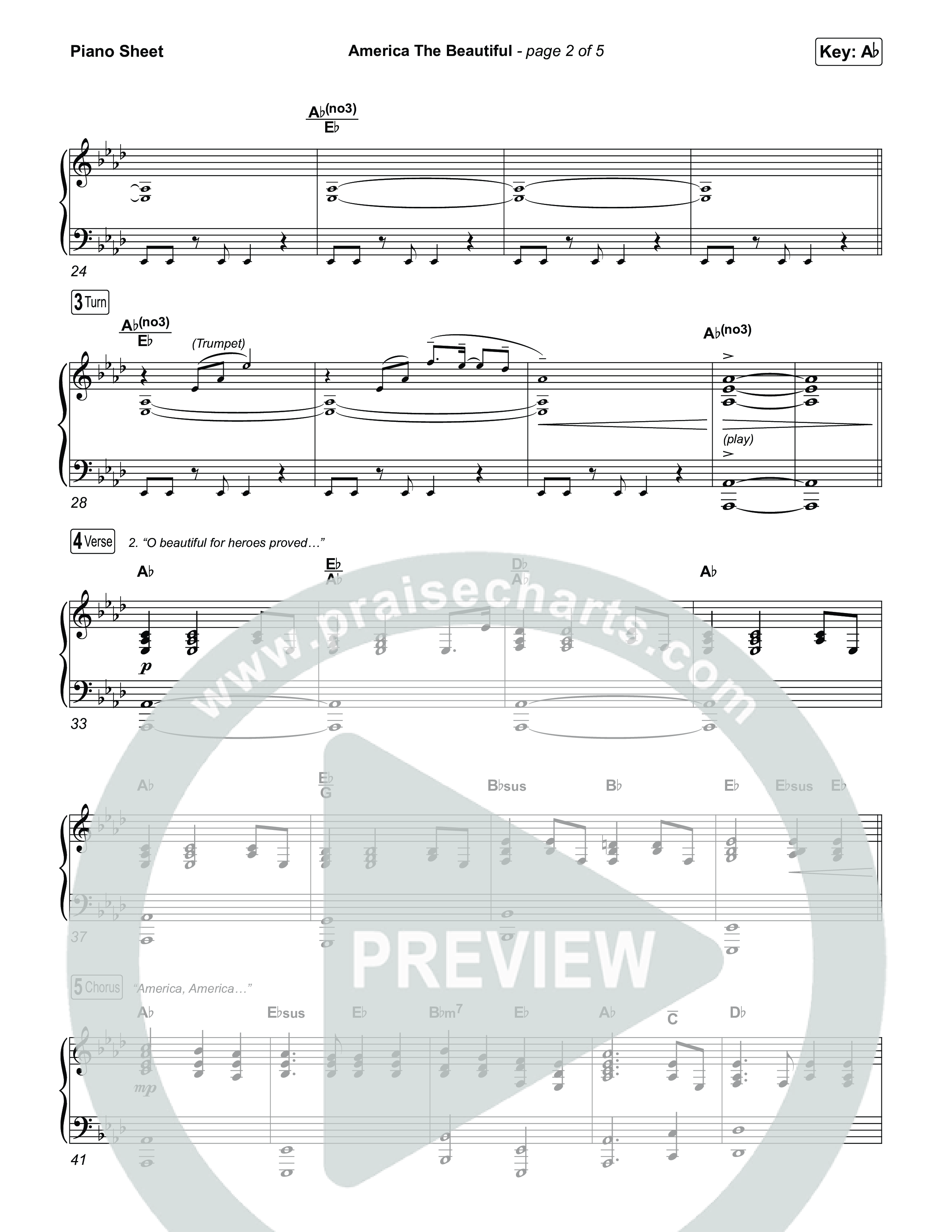 America The Beautiful (Choral/SATB) Piano Sheet (Travis Cottrell / Arr. Mason Brown)