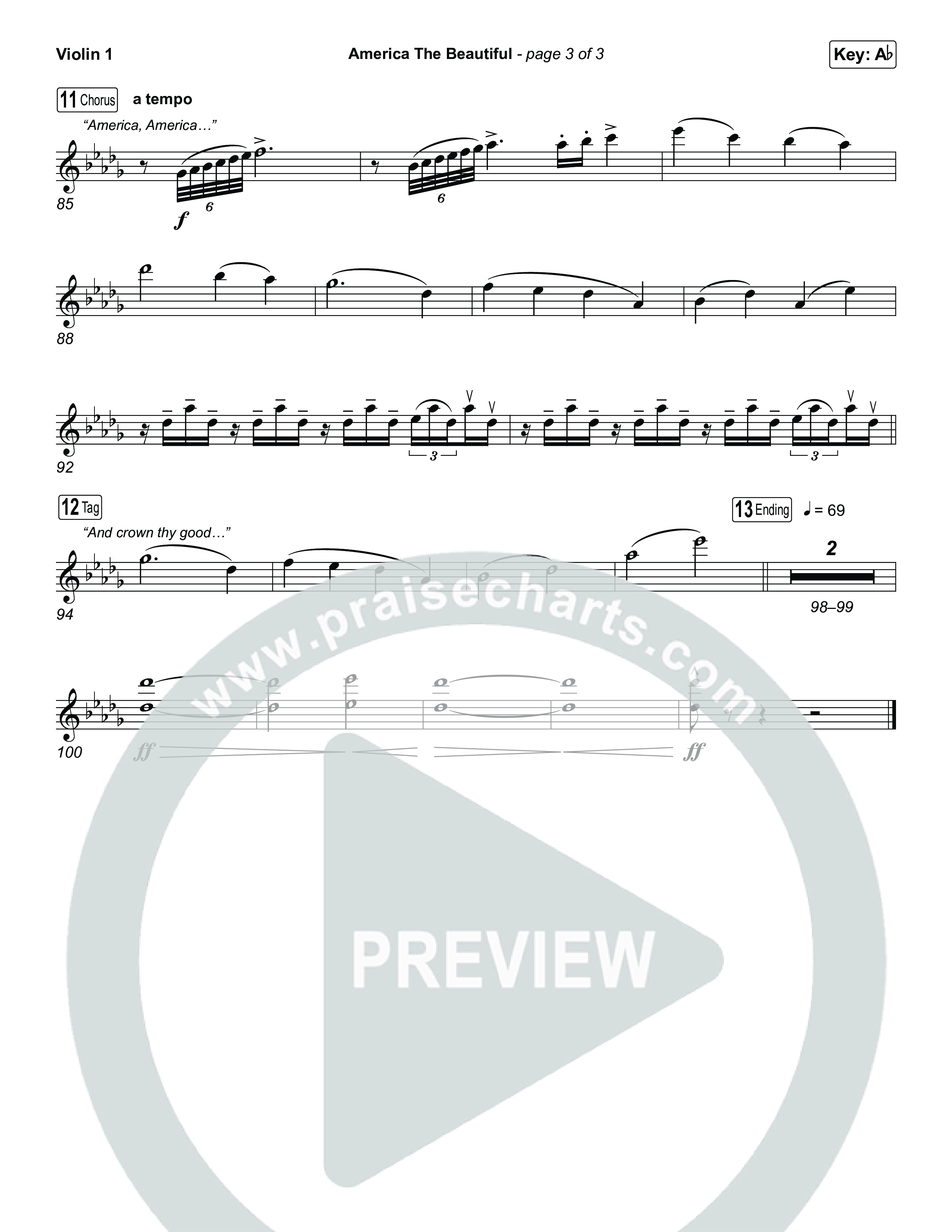 America The Beautiful (Choral/SATB) String Pack (Travis Cottrell / Arr. Mason Brown)