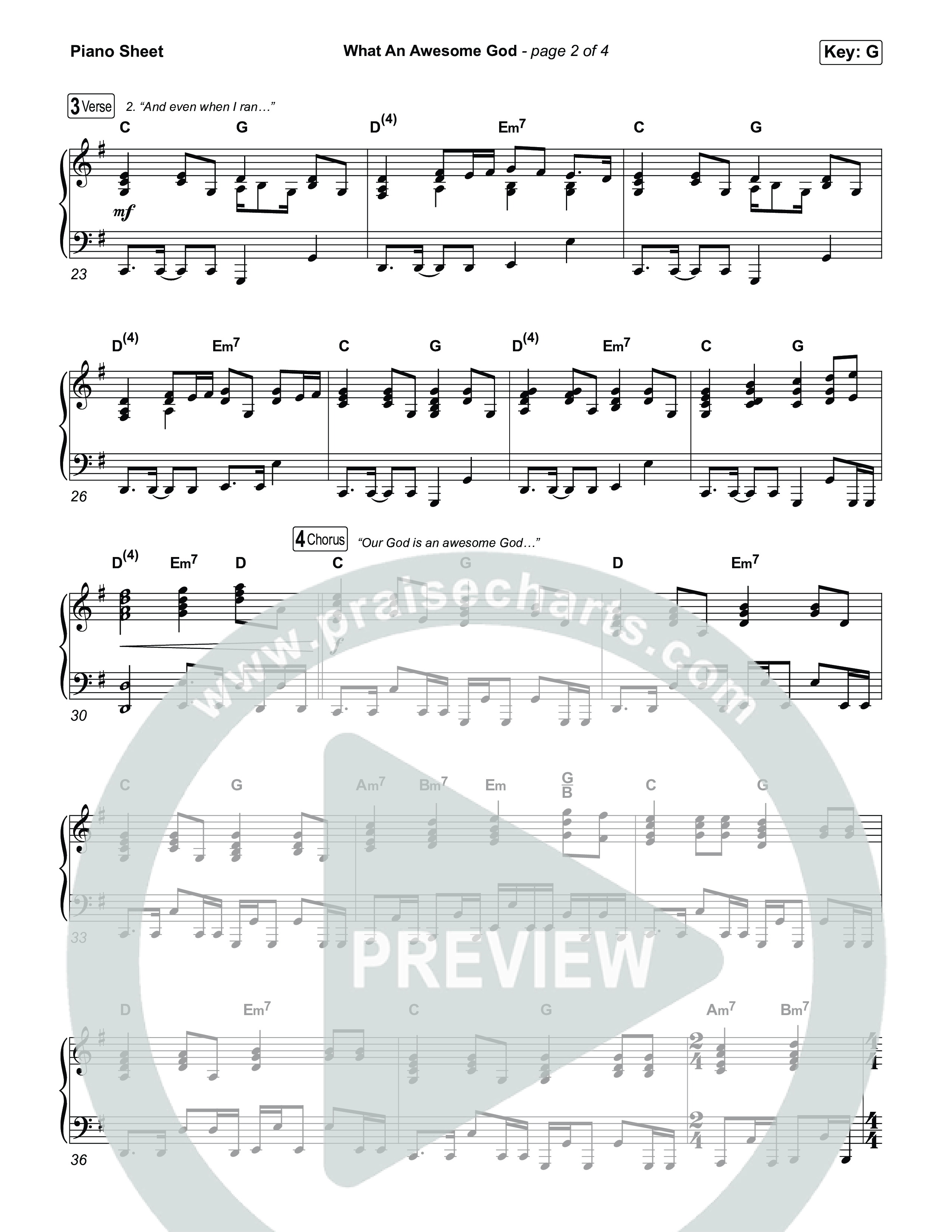 What An Awesome God (Choral/SATB) Piano Sheet (Travis Cottrell / Arr. Mason Brown)