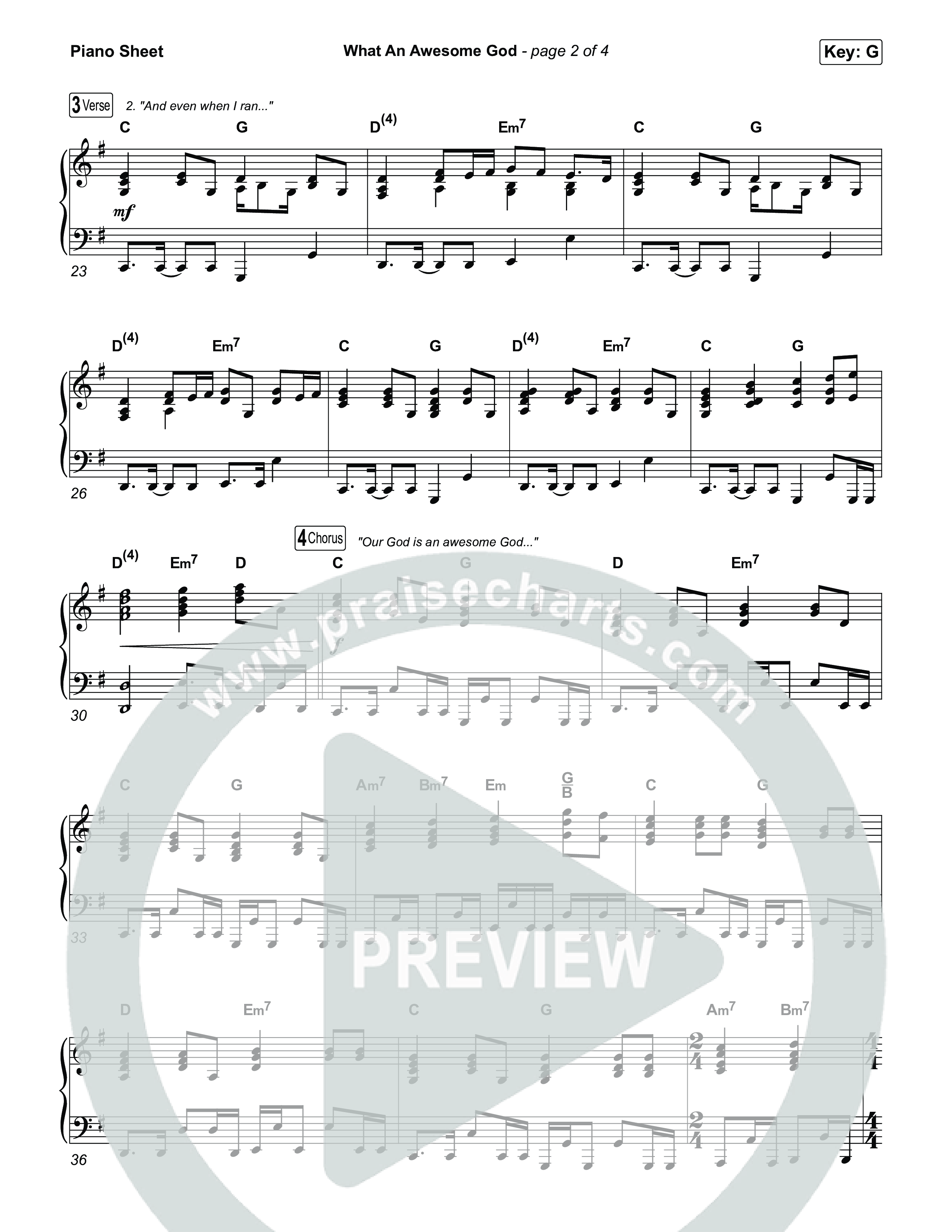 What An Awesome God (Choral/SATB) Piano Sheet (Travis Cottrell / Arr. Mason Brown)
