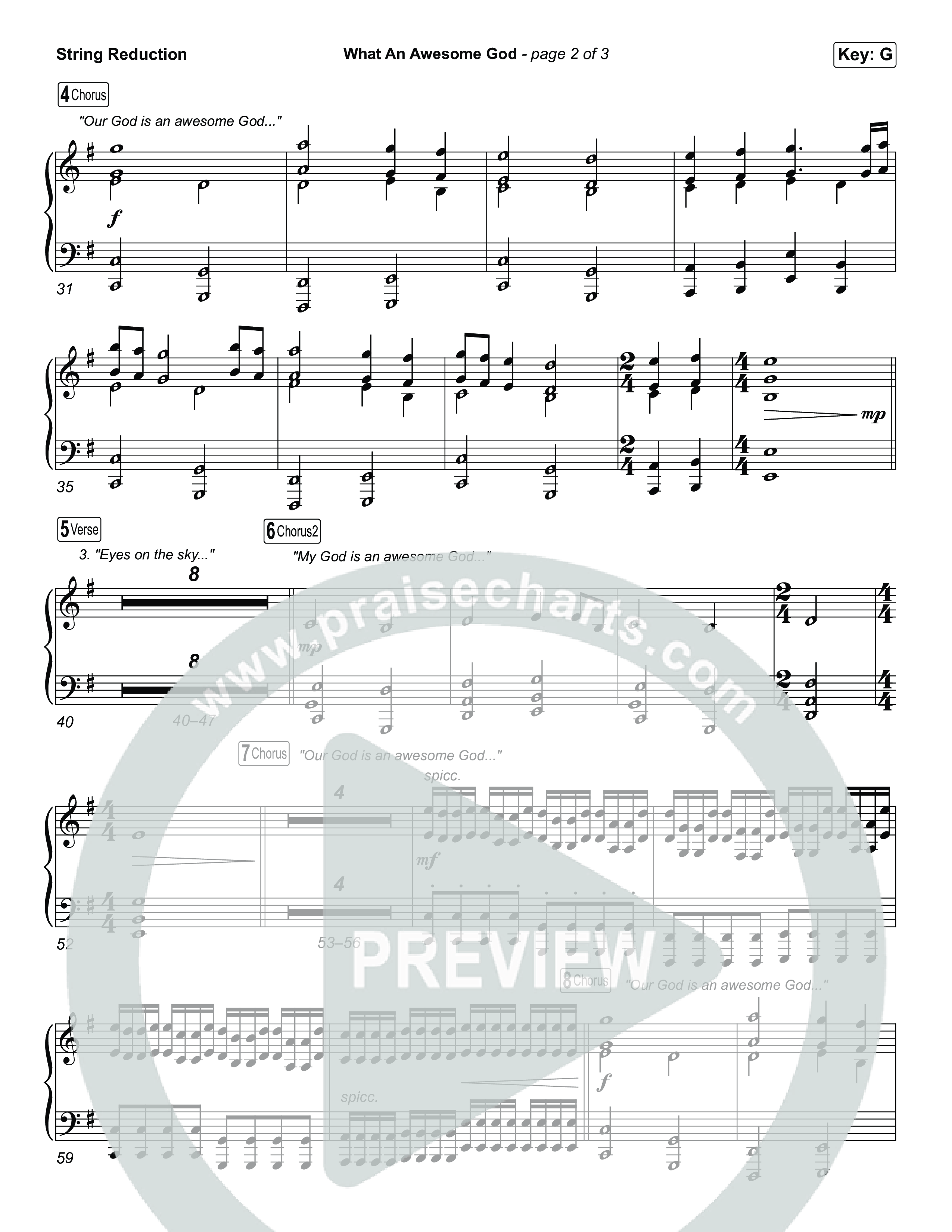 What An Awesome God (Choral/SATB) String Reduction (Travis Cottrell / Arr. Mason Brown)