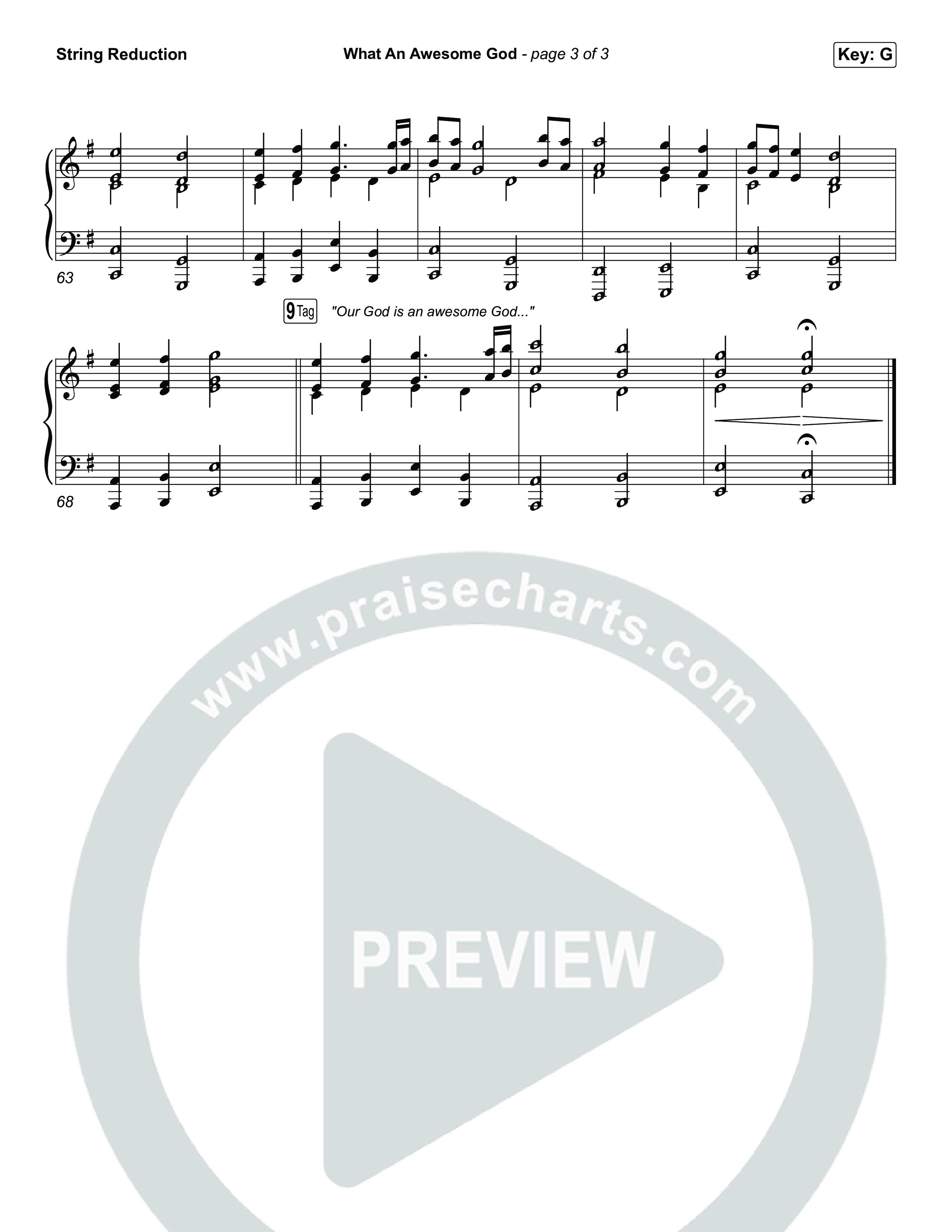 What An Awesome God (Choral/SATB) String Reduction (Travis Cottrell / Arr. Mason Brown)