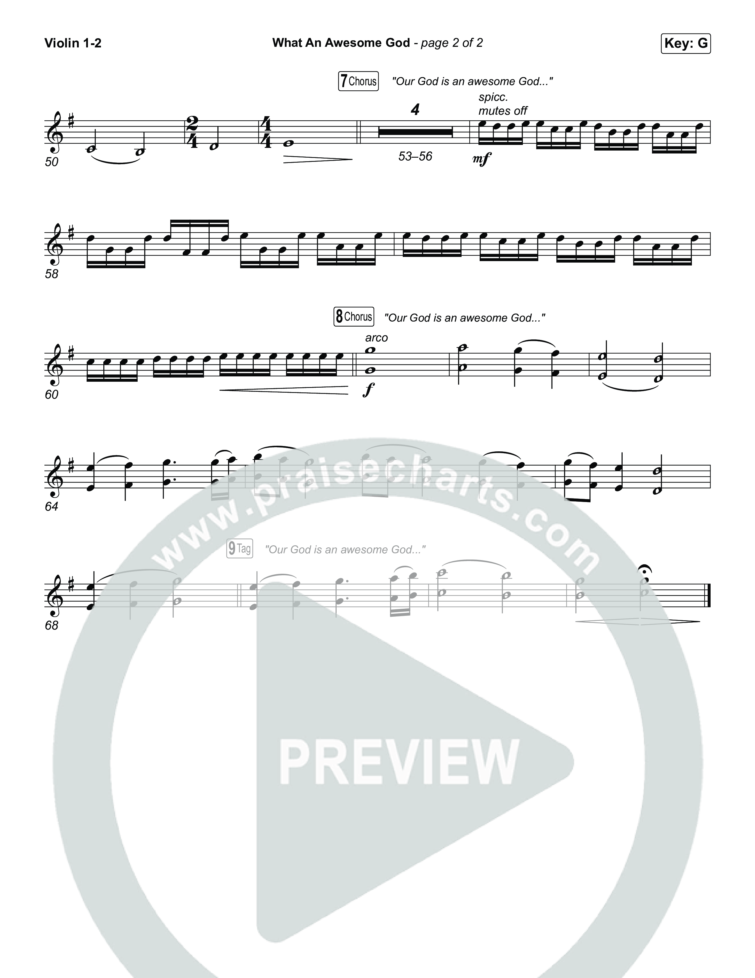 What An Awesome God (Choral/SATB) String Pack (Travis Cottrell / Arr. Mason Brown)