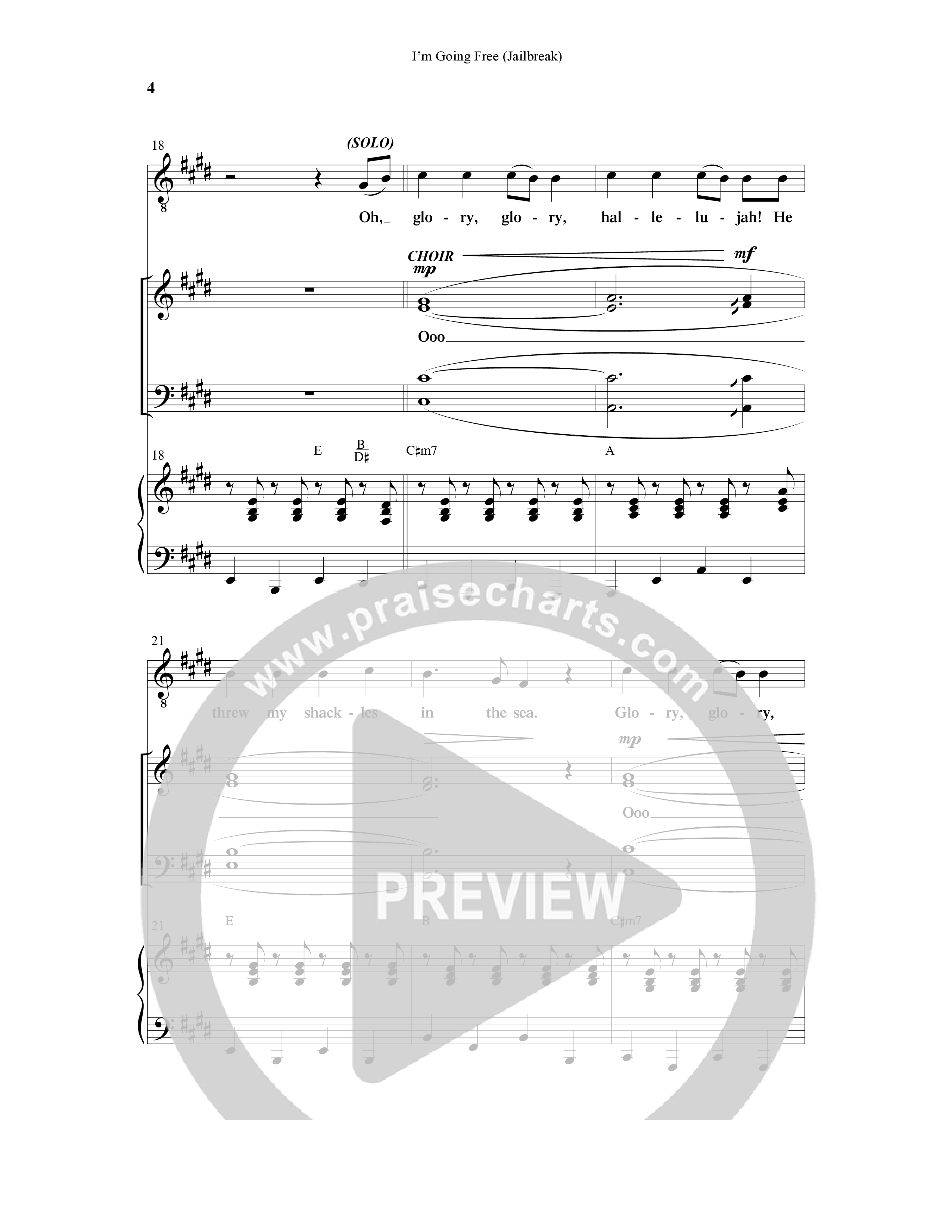 I’m Going Free (Jailbreak) (Choral Anthem SATB) Anthem (SATB/Piano) (Word Music Choral / Arr. Cliff Duren)