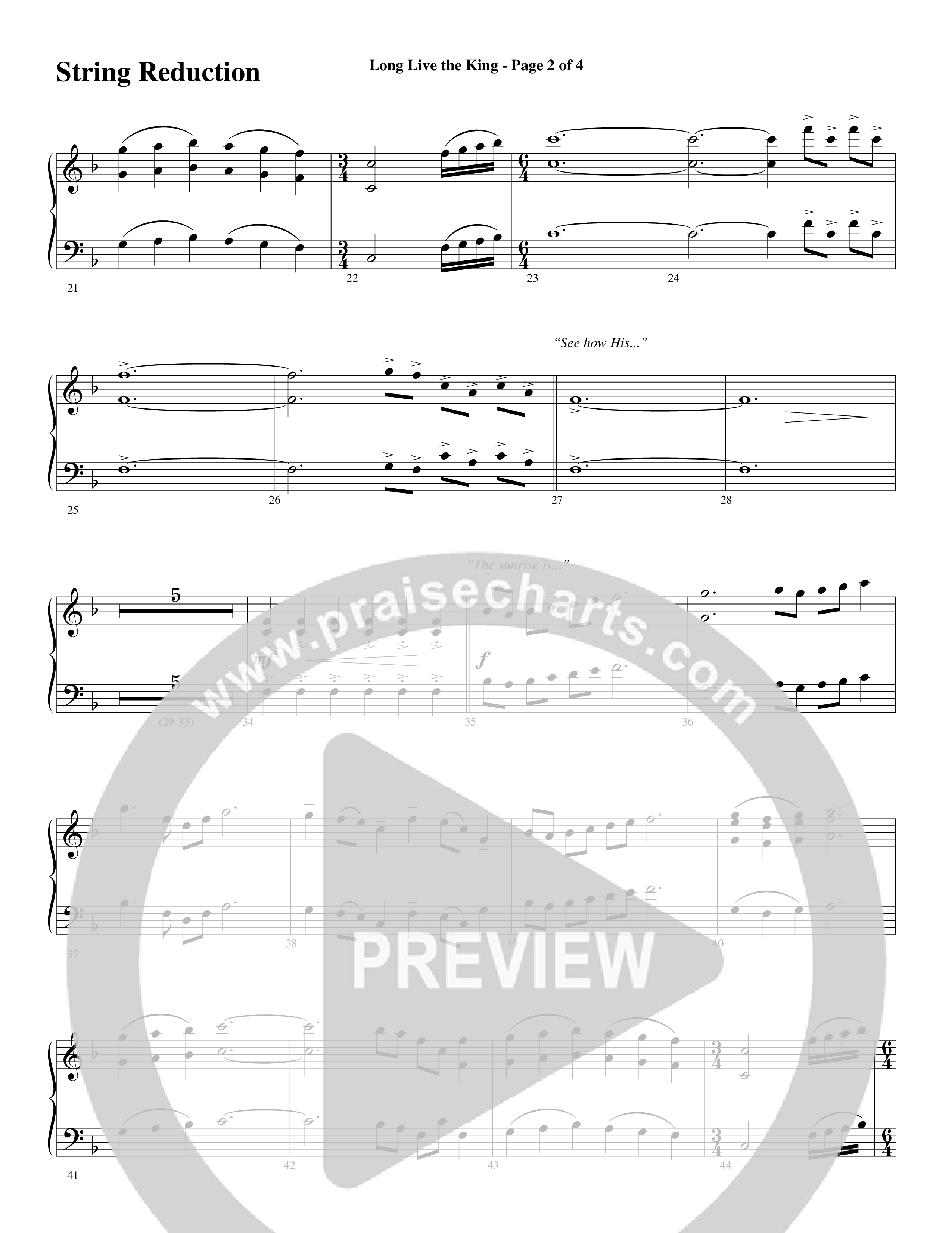 Long Live the King (Choral Anthem SATB) String Reduction (Word Music Choral / Arr. Steve Mauldin)