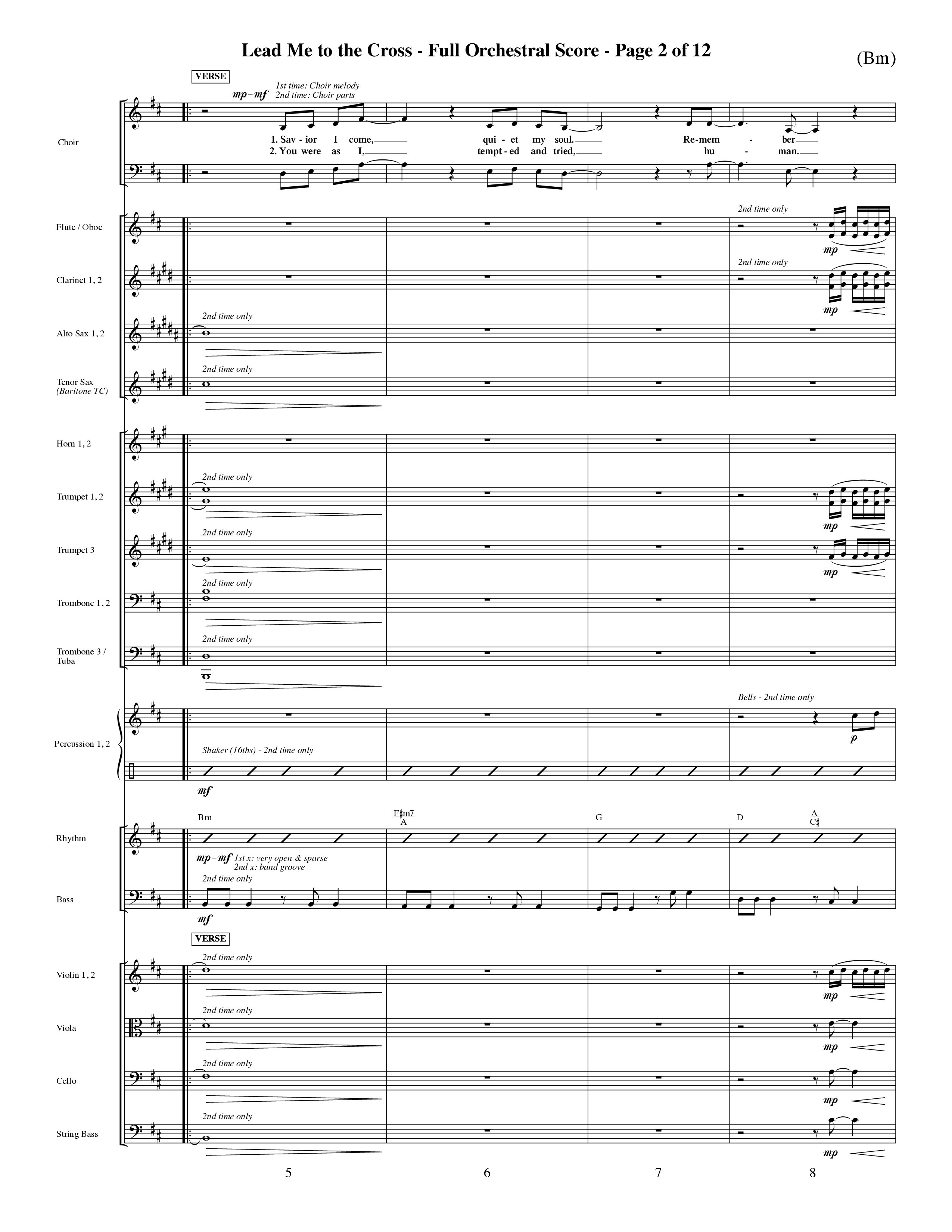 Lead Me To The Cross (Choral Anthem SATB) Conductor's Score (Word Music Choral / Orch. David Shipps)