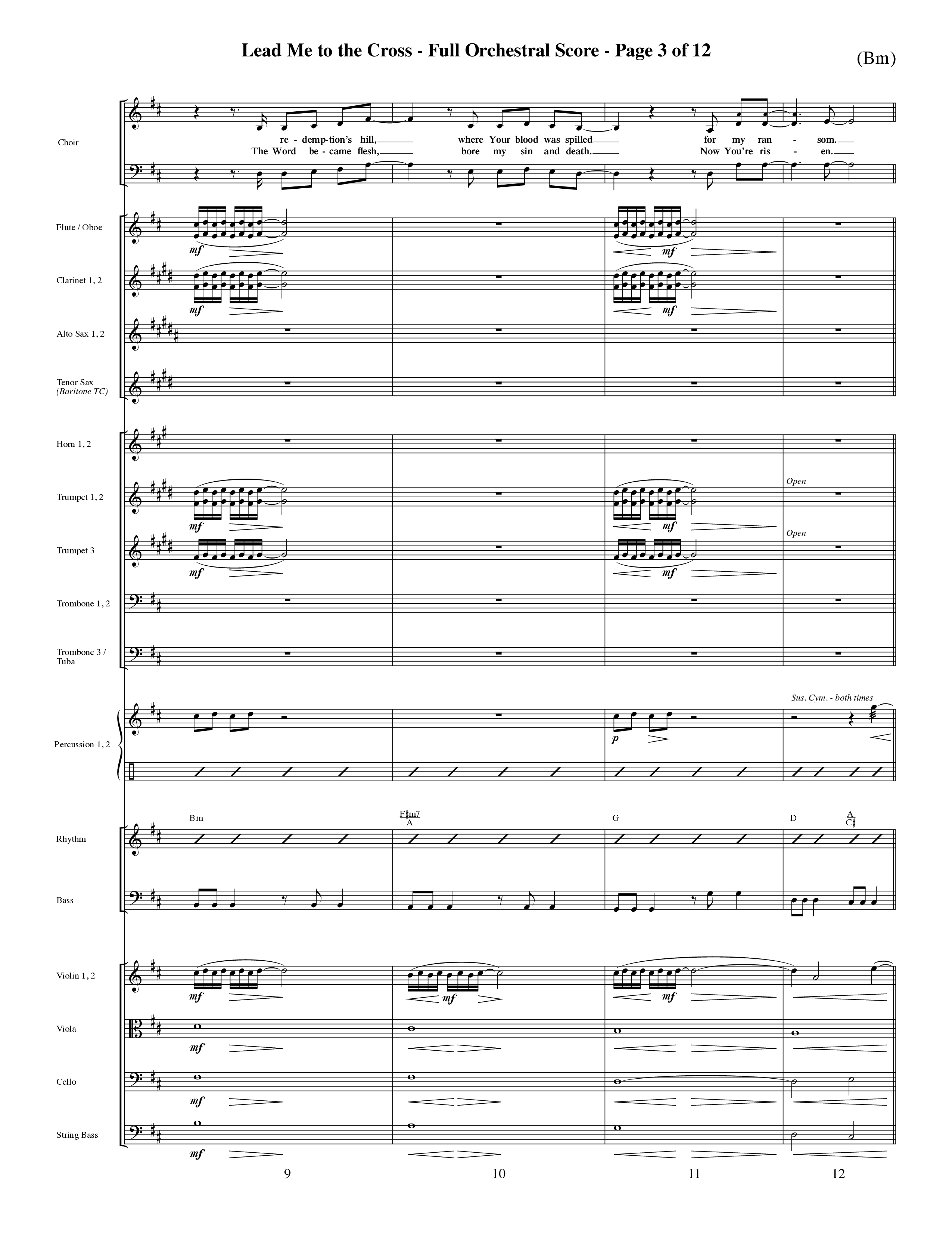 Lead Me To The Cross (Choral Anthem SATB) Conductor's Score (Word Music Choral / Orch. David Shipps)