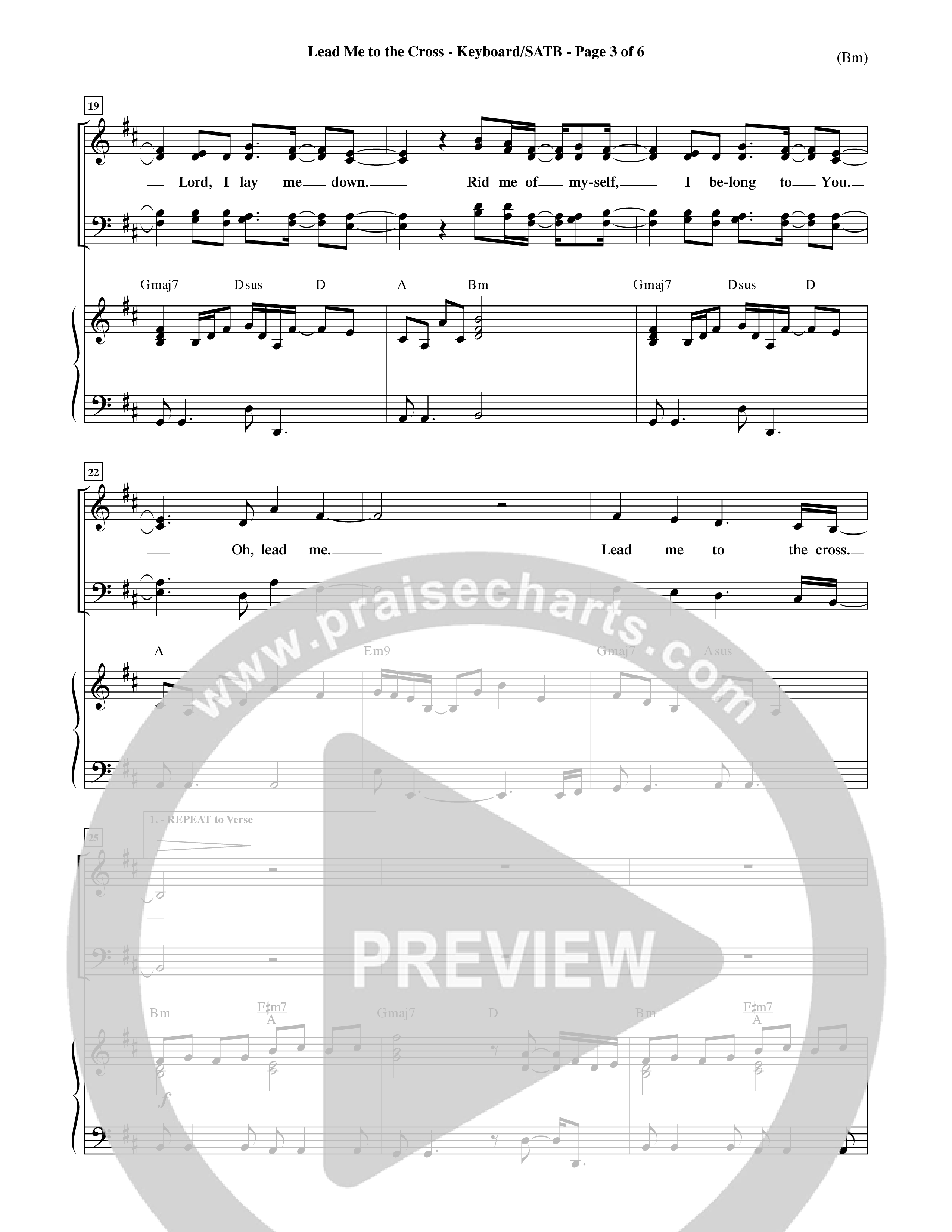 Lead Me To The Cross (Choral Anthem SATB) Keyboard/Vocal (SATB) (Word Music Choral / Orch. David Shipps)