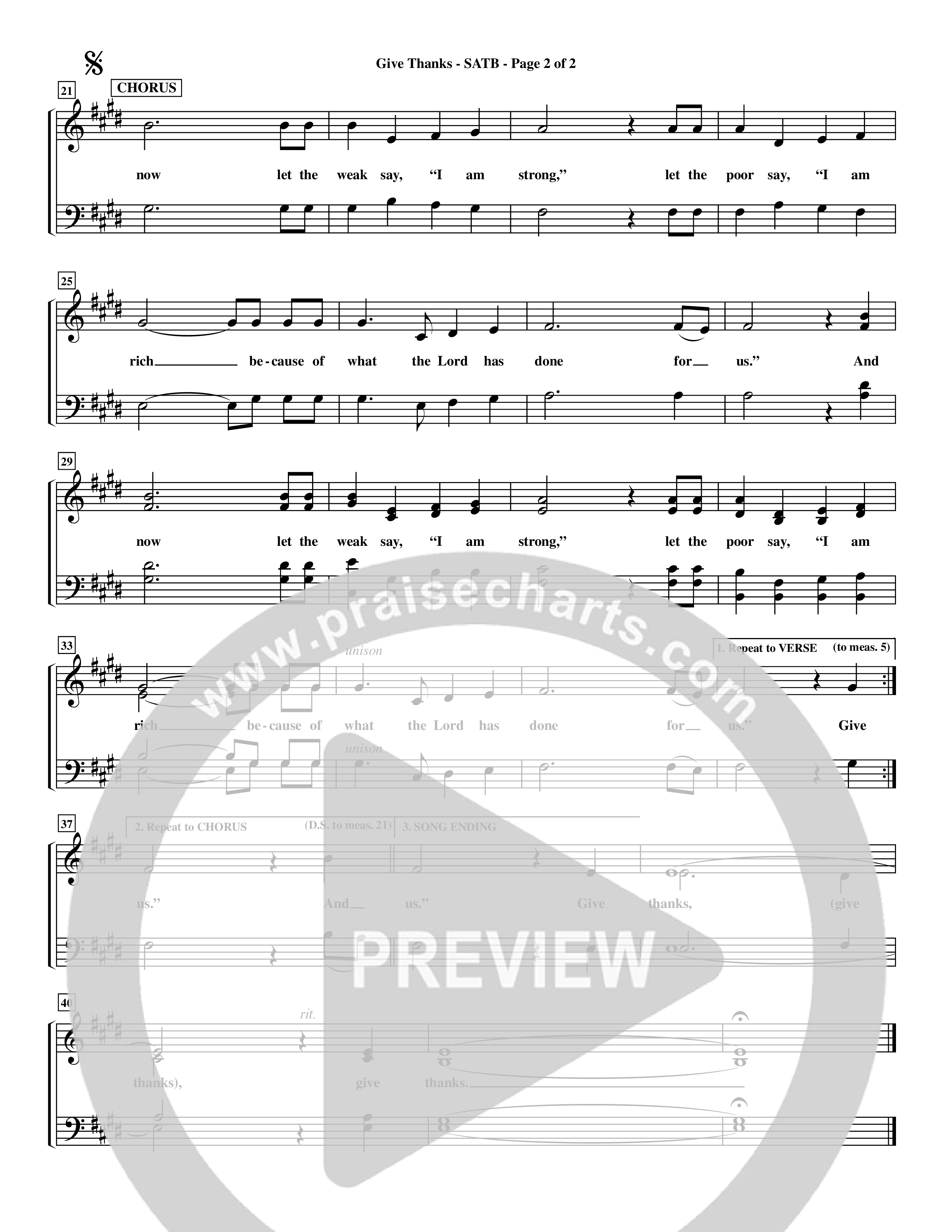 Give Thanks (Choral Anthem SATB) Choir Sheet (SATB) (Word Music Choral)
