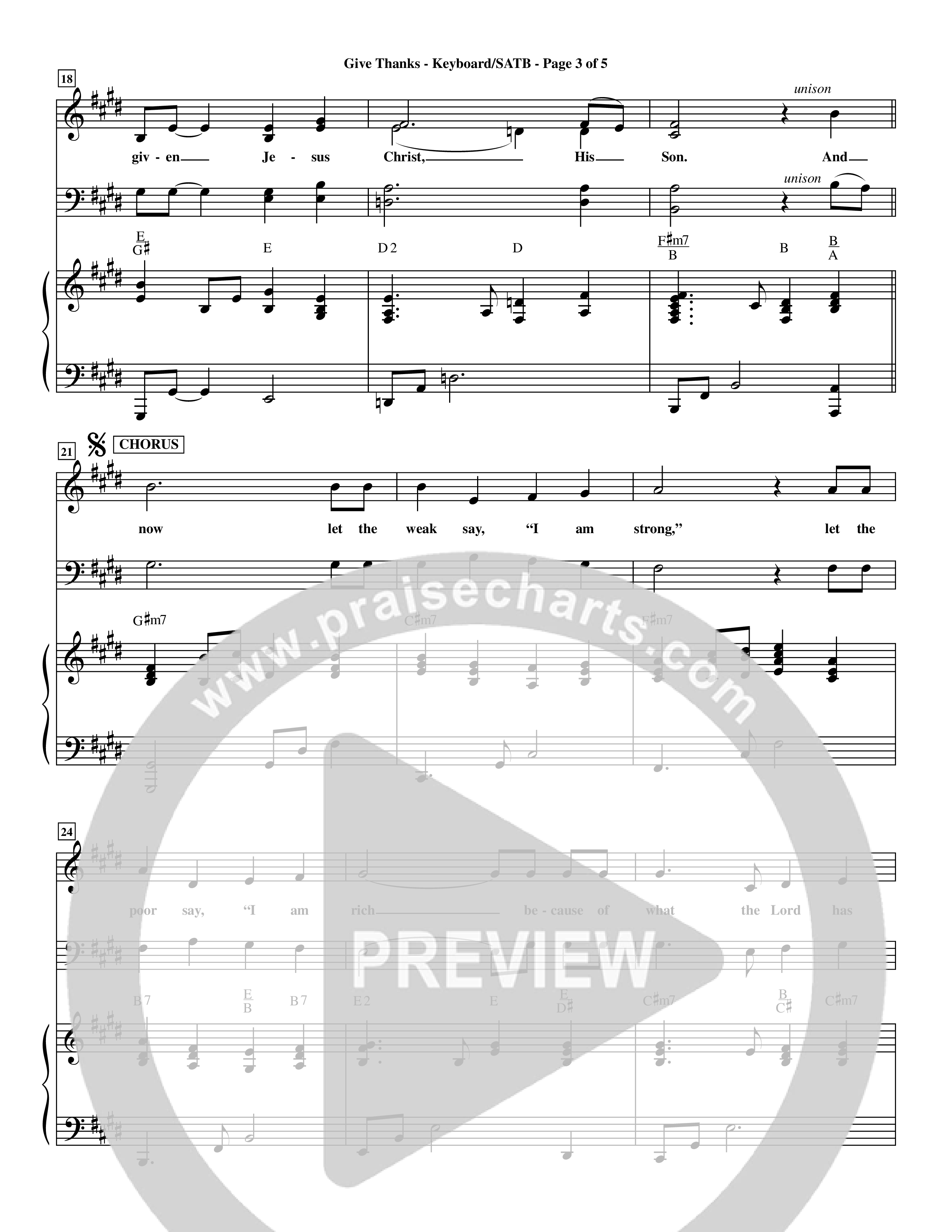 Give Thanks (Choral Anthem SATB) Keyboard/Vocal (SATB) (Word Music Choral)