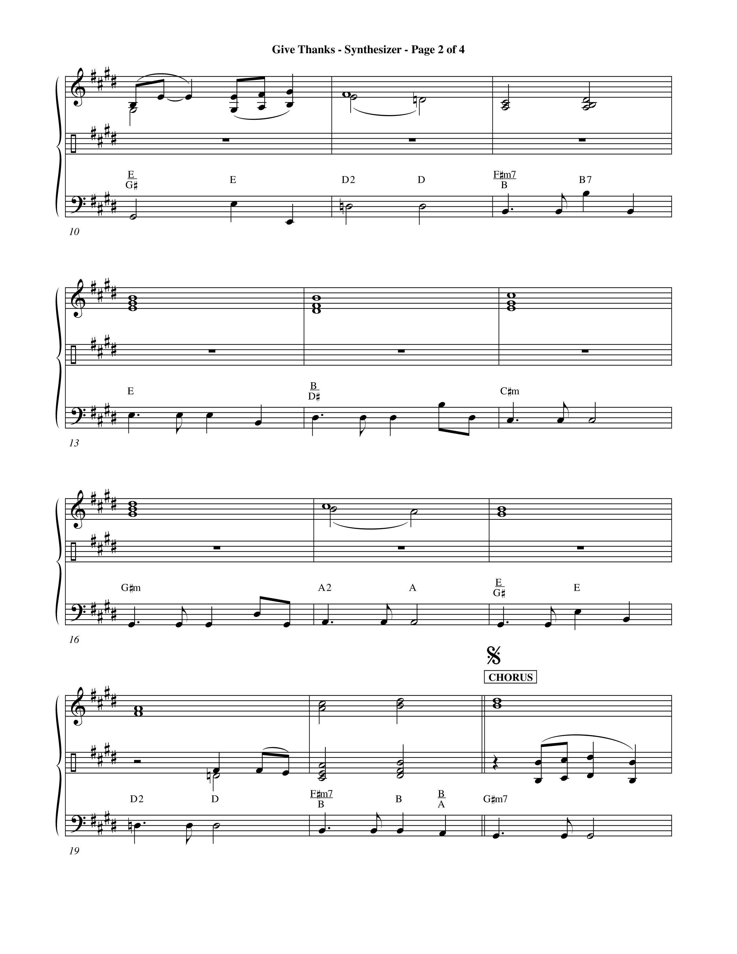 Give Thanks (Choral Anthem SATB) Synth (Word Music Choral)