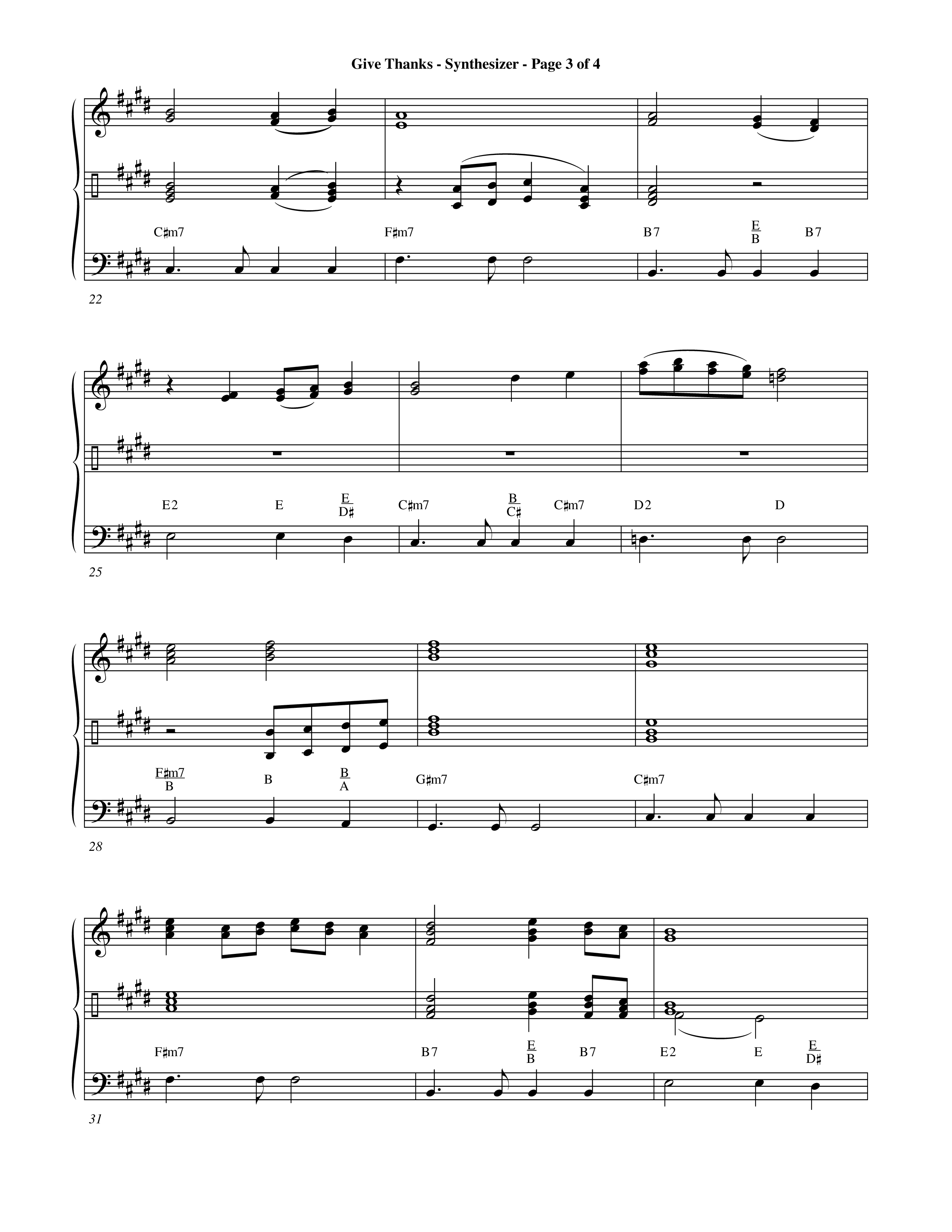 Give Thanks (Choral Anthem SATB) Synth (Word Music Choral)
