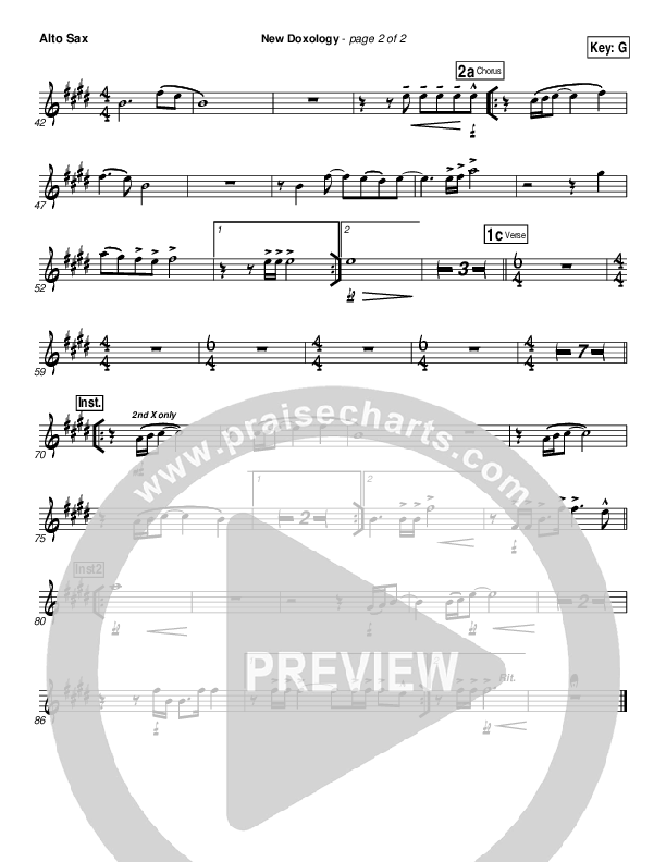 New Doxology Alto Sax (Gateway Worship)