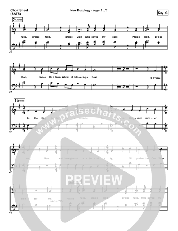 New Doxology Choir Vocals (SATB) (Gateway Worship)