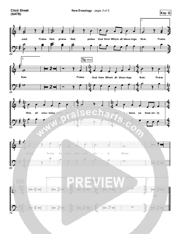New Doxology Choir Vocals (SATB) (Gateway Worship)