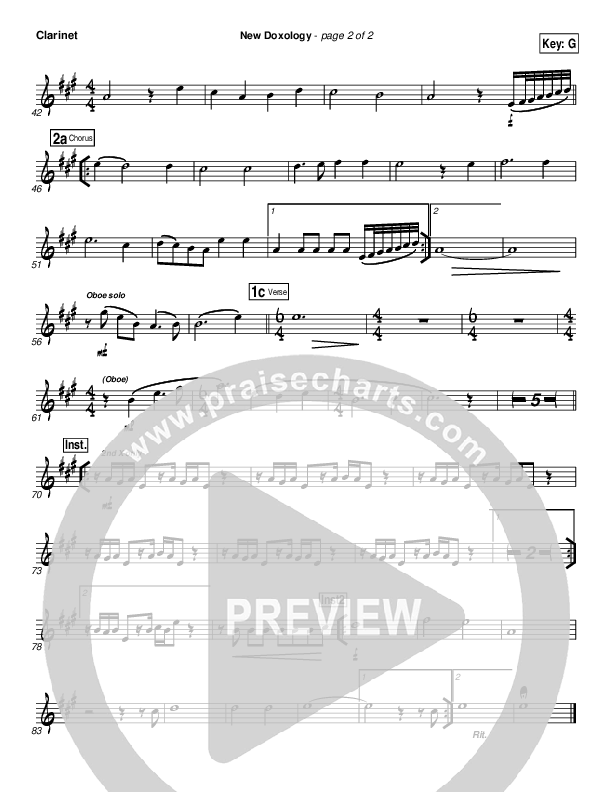 New Doxology Clarinet (Gateway Worship)