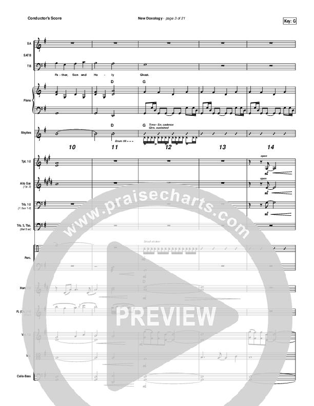 New Doxology Conductor's Score (Gateway Worship)