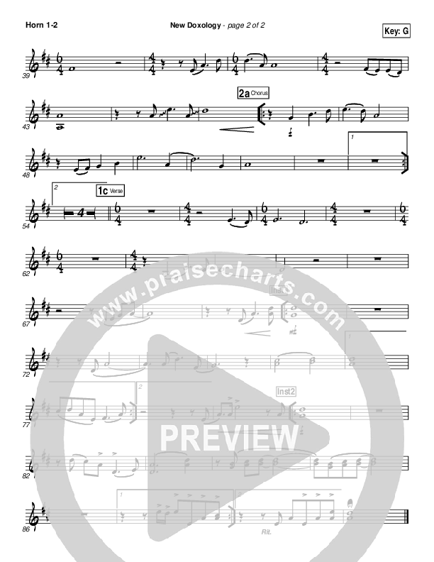 New Doxology French Horn 1/2 (Gateway Worship)