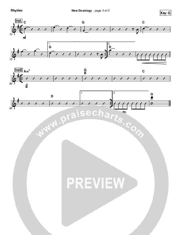 New Doxology Rhythm Chart (Gateway Worship)