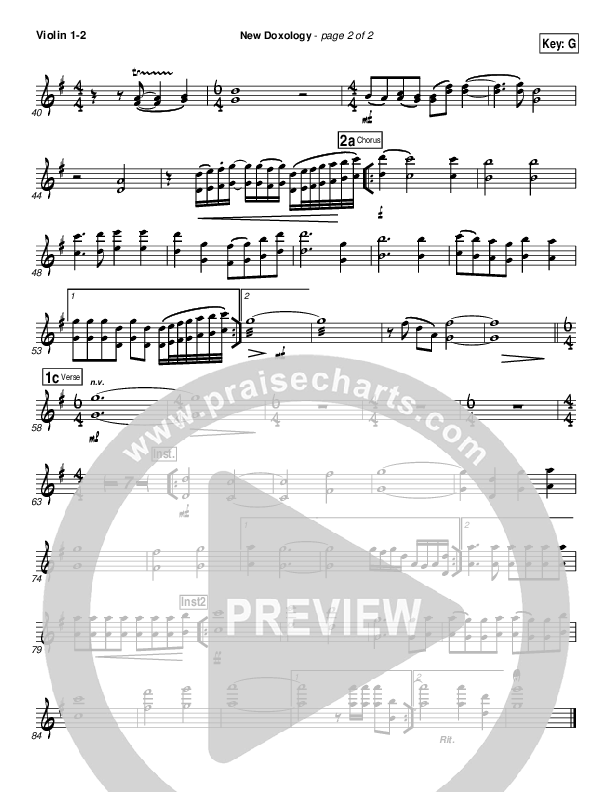 New Doxology Violin 1/2 (Gateway Worship)