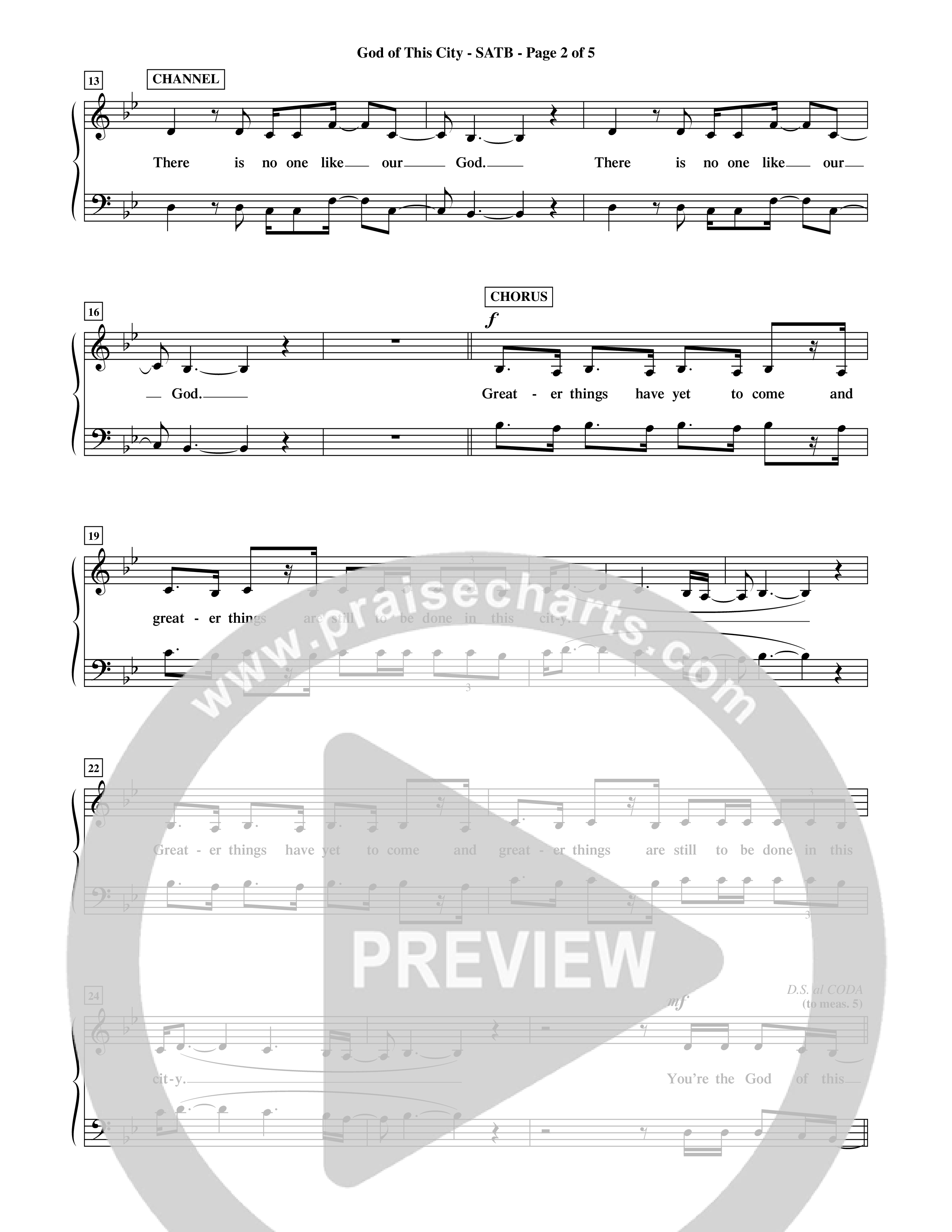 God Of This City (Choral Anthem SATB) Choir Sheet (SATB) (Word Music Choral / Orch. Ric Domenico)