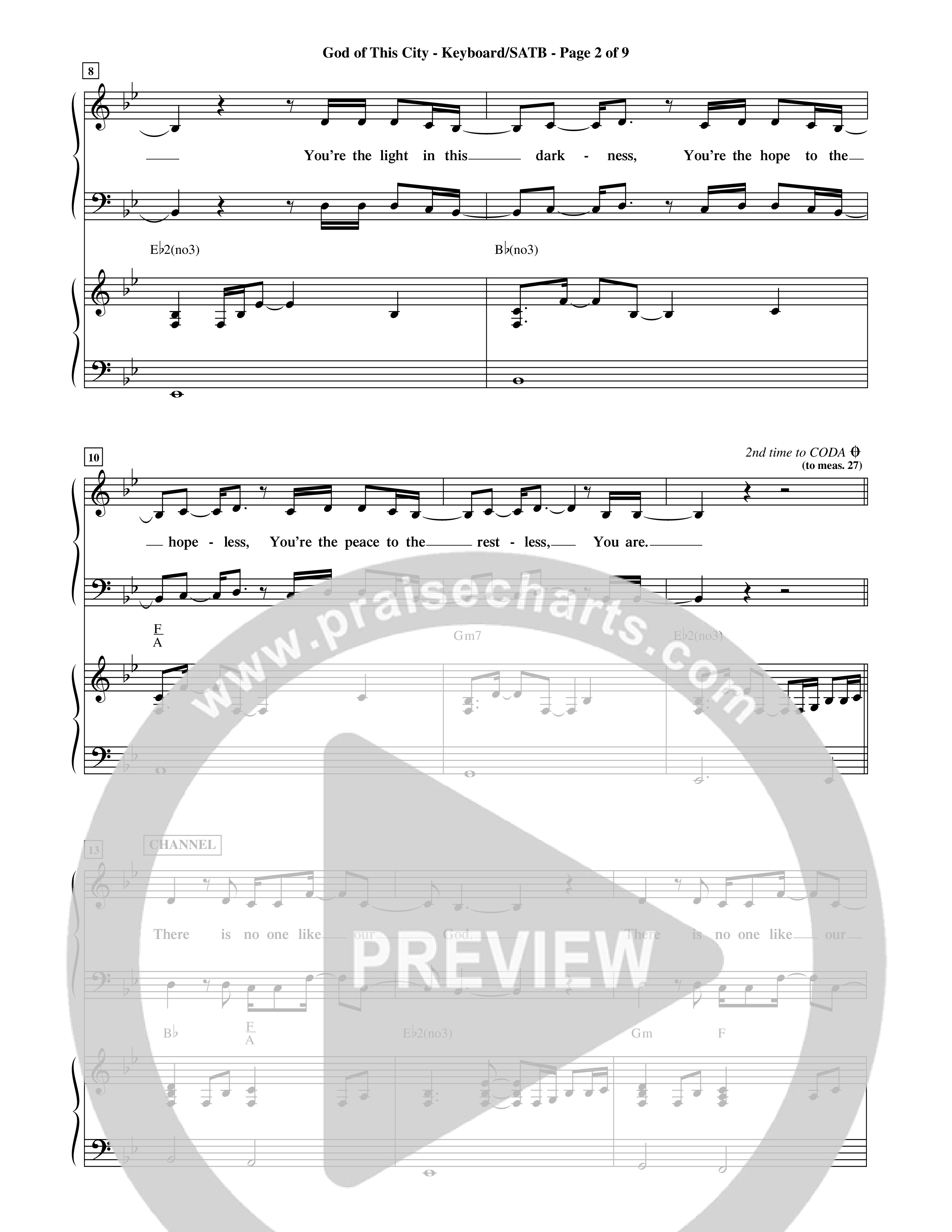 God Of This City (Choral Anthem SATB) Keyboard/Vocal (SATB) (Word Music Choral / Orch. Ric Domenico)