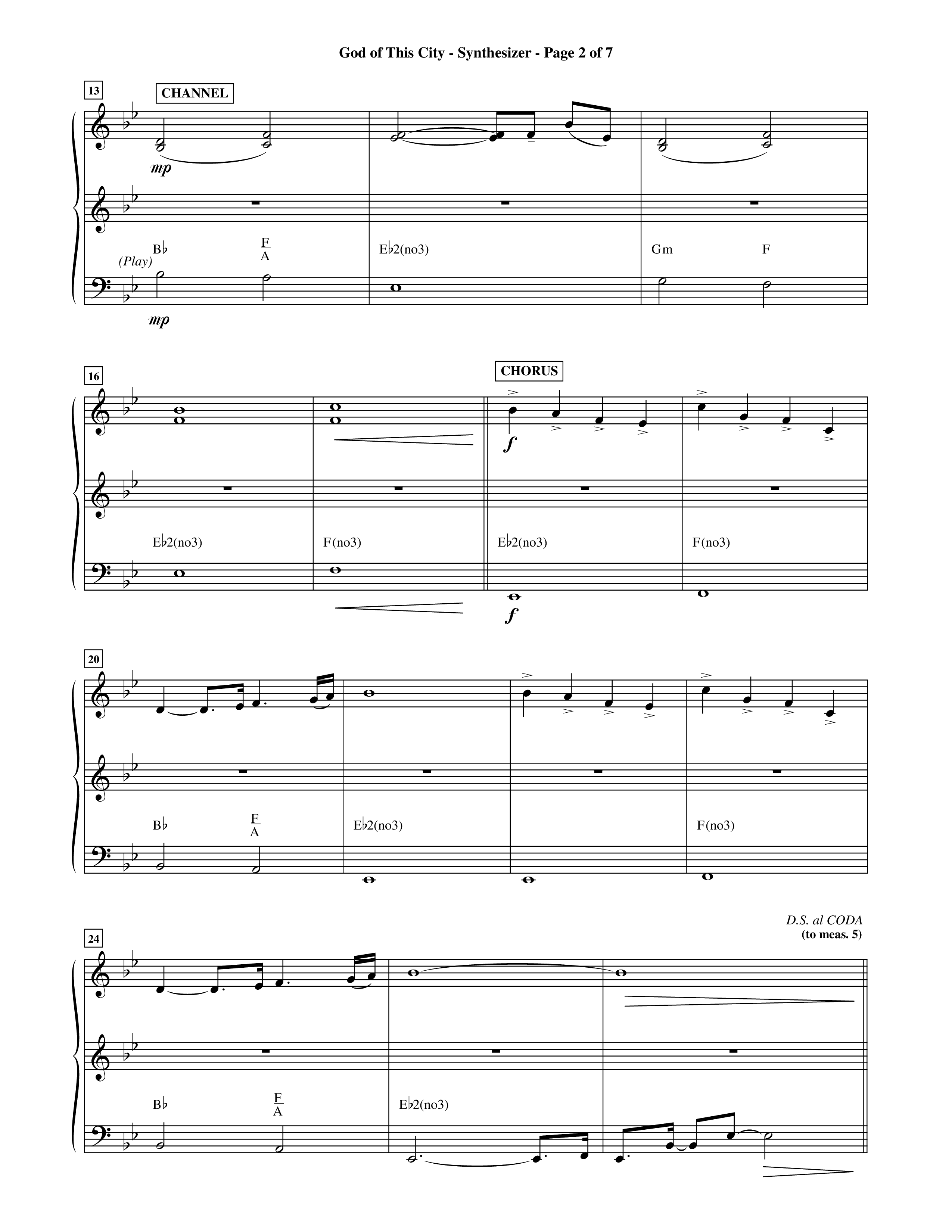 God Of This City (Choral Anthem SATB) Synth (Word Music Choral / Orch. Ric Domenico)