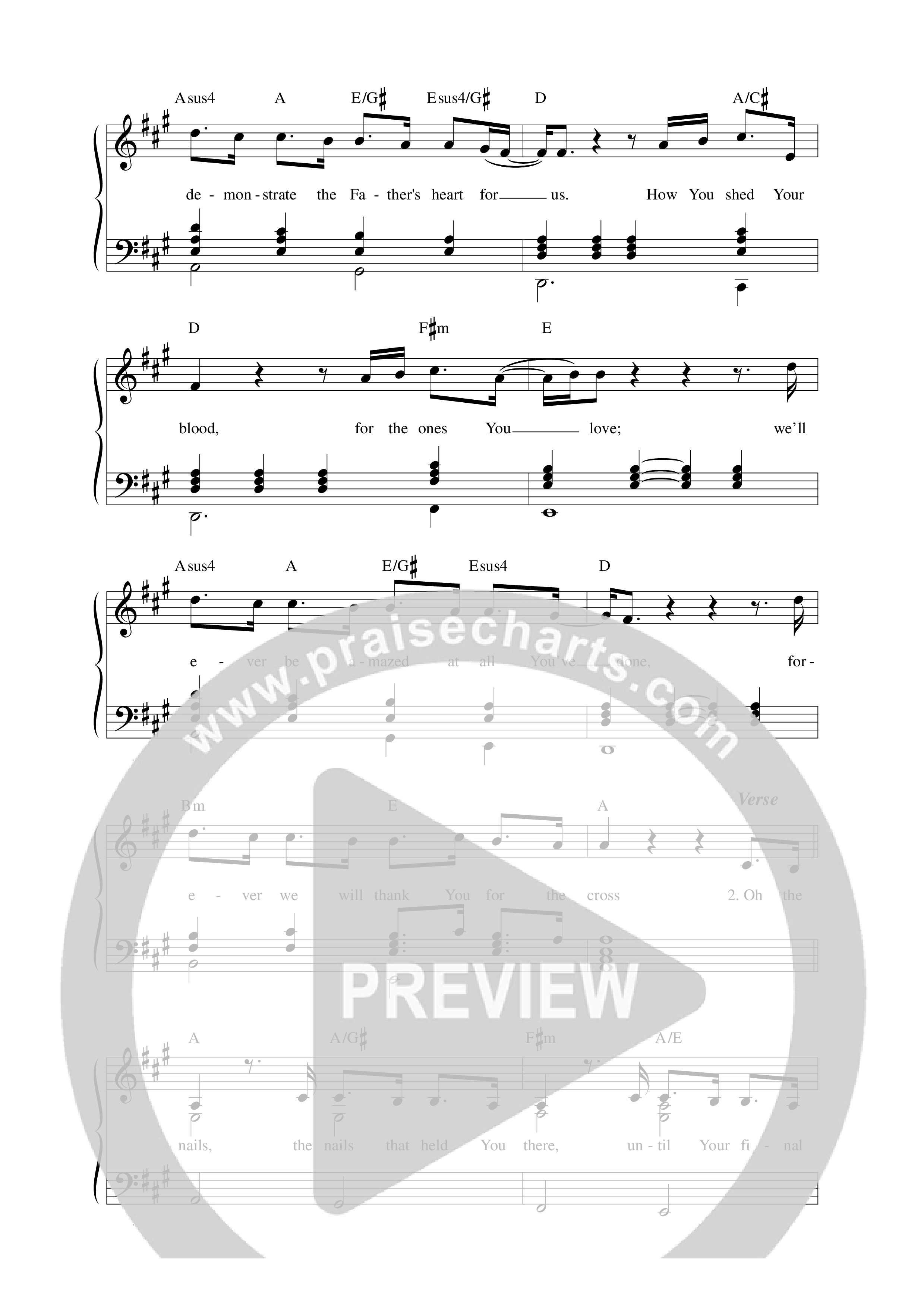 Forever We Will Thank You For The Cross Lead Sheet Melody (KXC)