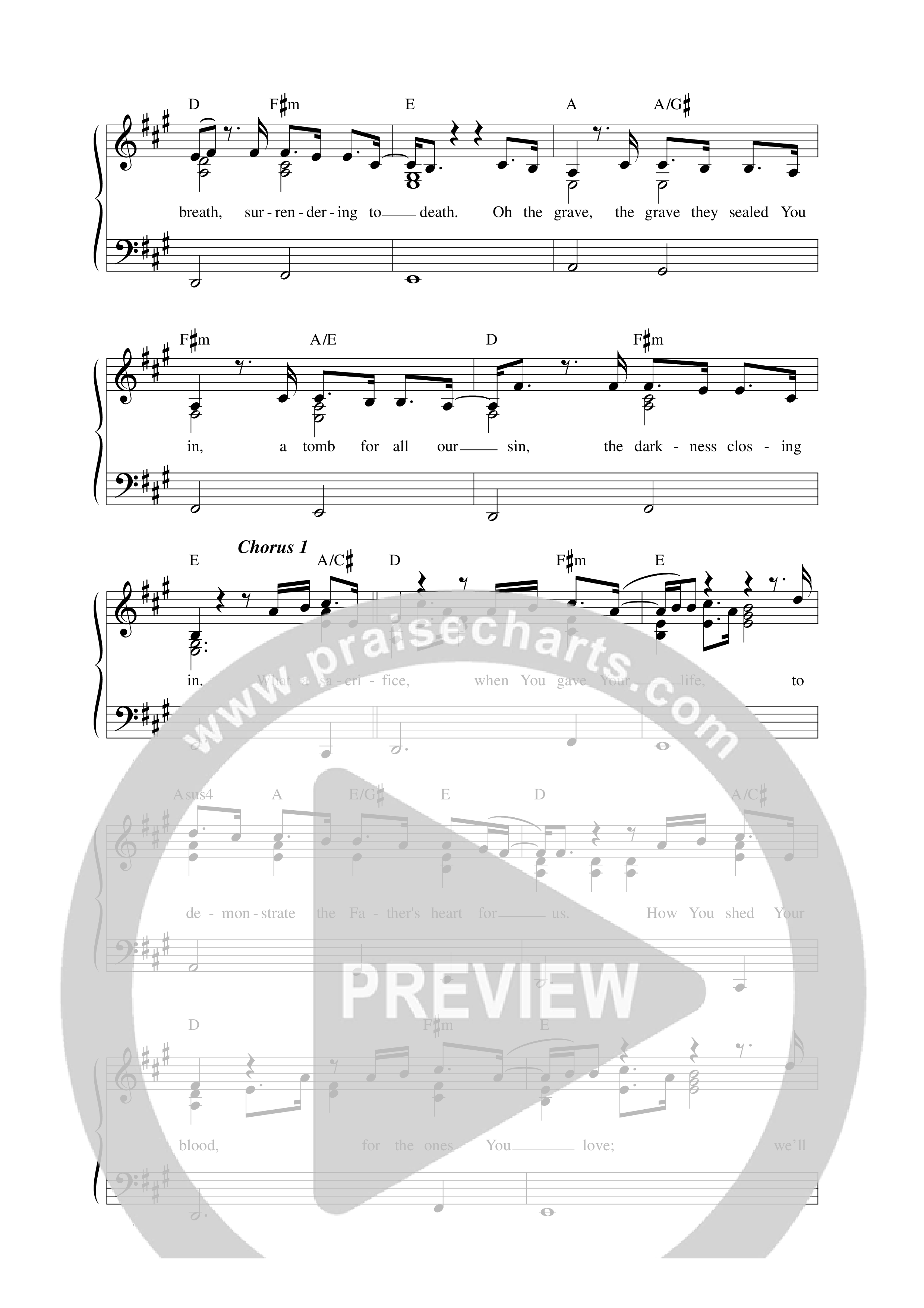 Forever We Will Thank You For The Cross Lead Sheet Melody (KXC)