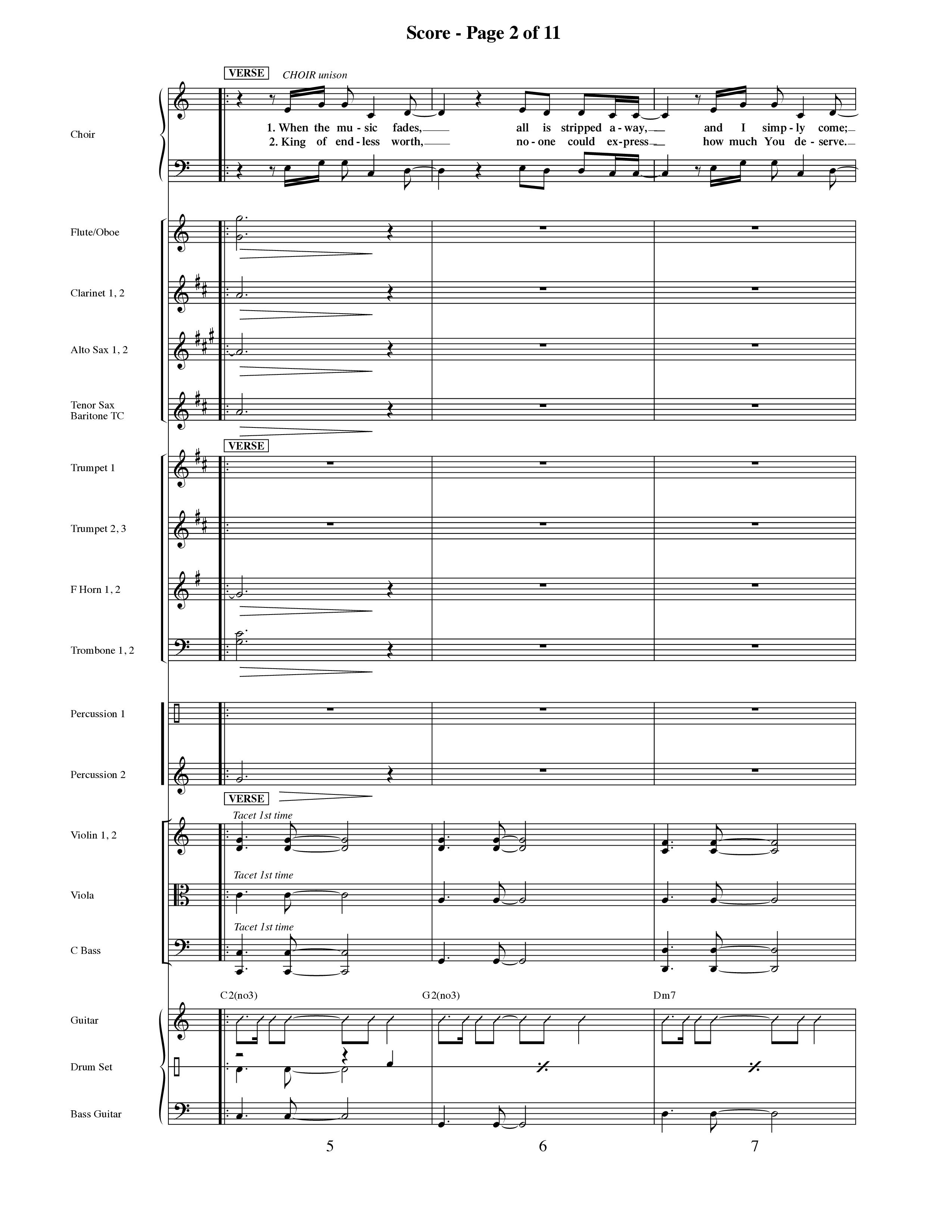 The Heart Of Worship (Choral Anthem SATB) Orchestration (Word Music Choral / Orch. Tom Payne)