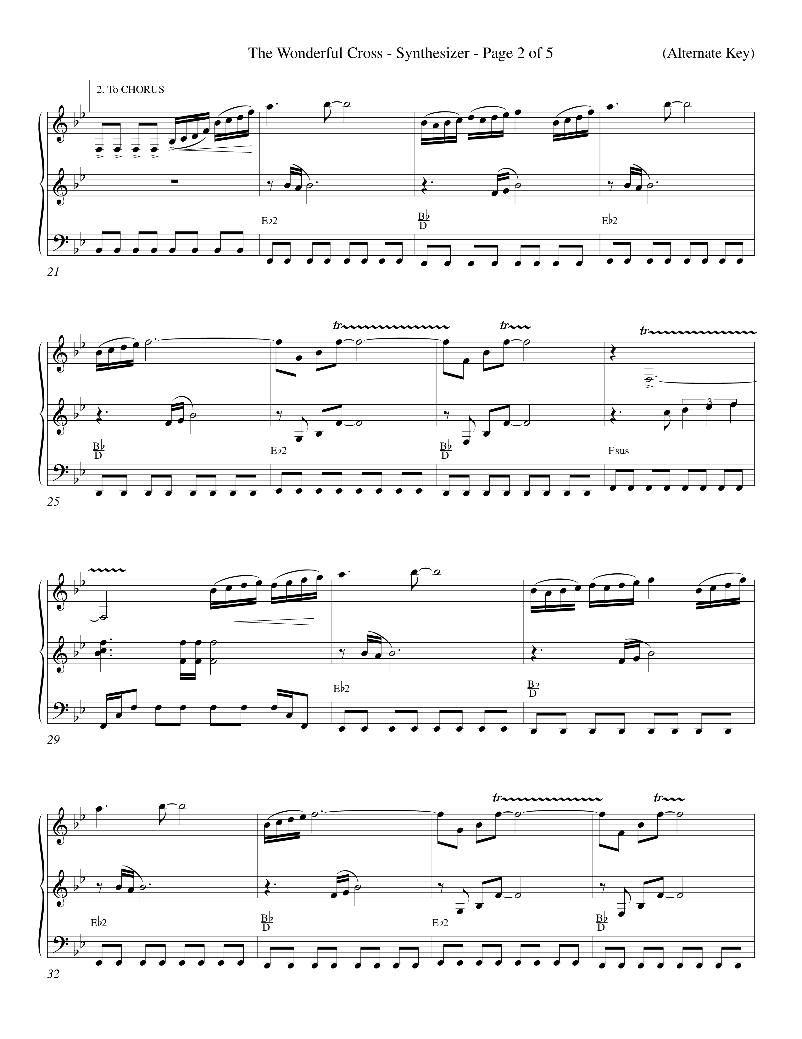 The Wonderful Cross (Choral Anthem SATB) Synth (Word Music Choral / Orch. Billy Payne)