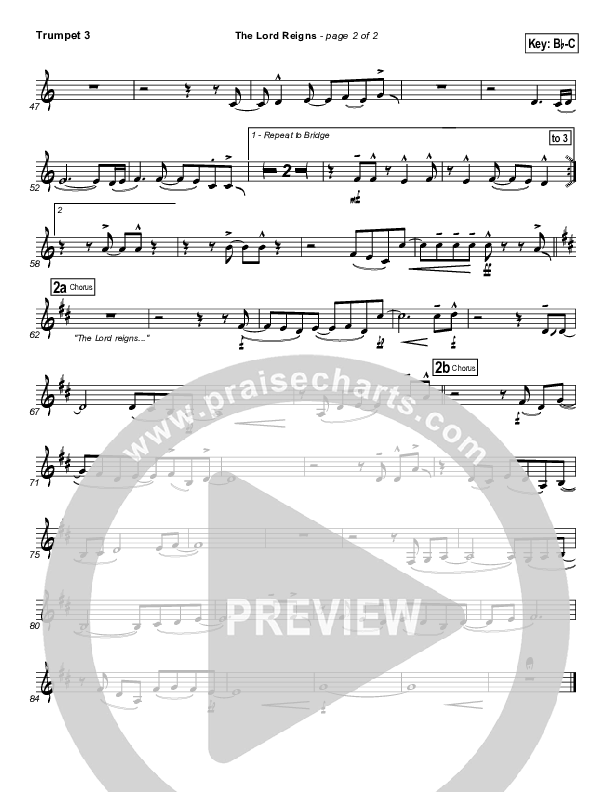 The Lord Reigns Trumpet 3 (Gateway Worship)