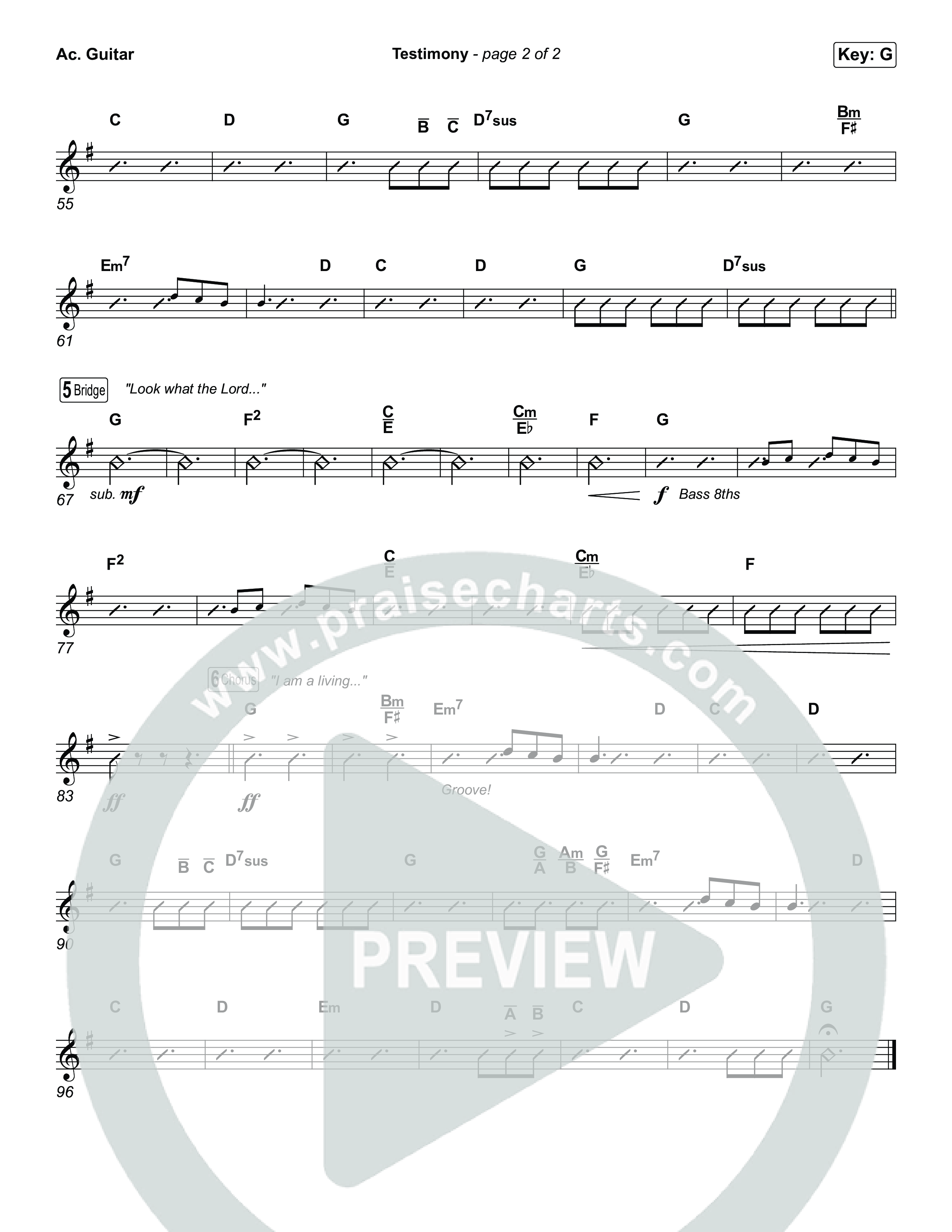 Testimony (Choral Anthem SATB) Acoustic Guitar (Terrian / Arr. Luke Gambill)