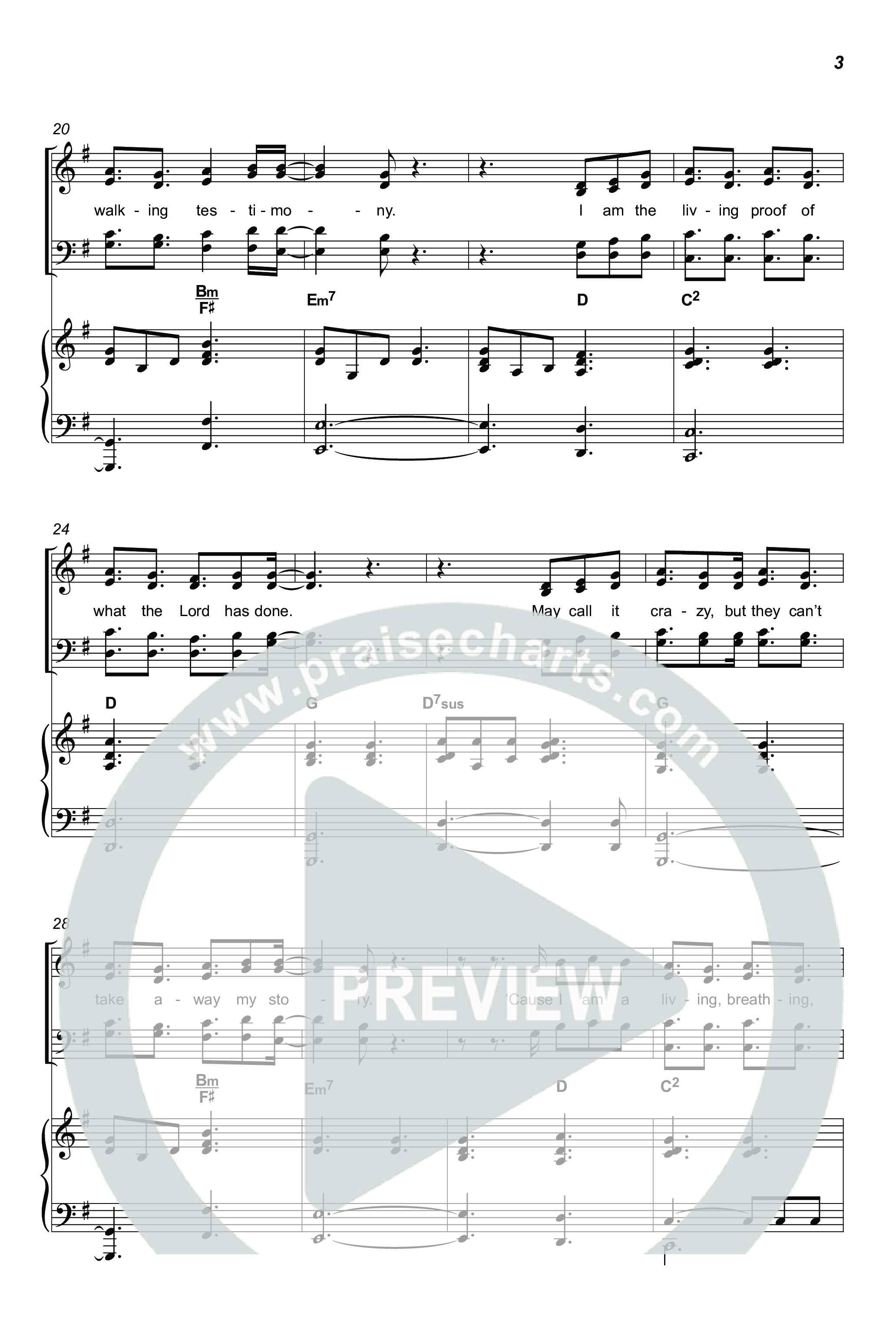 Testimony (Choral Anthem SATB) Octavo (SATB & Pno) (Terrian / Arr. Luke Gambill)