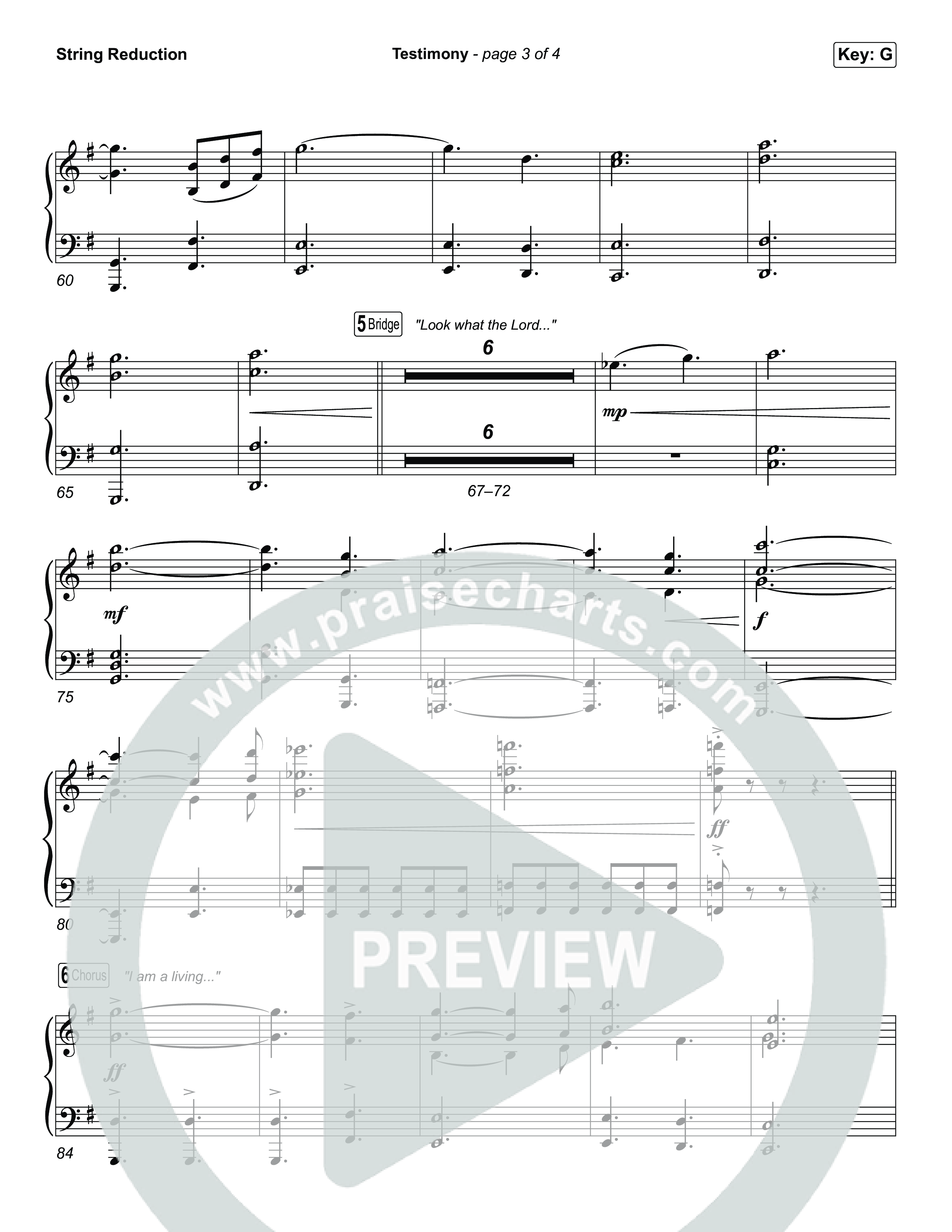 Testimony (Choral Anthem SATB) String Reduction (Terrian / Arr. Luke Gambill)