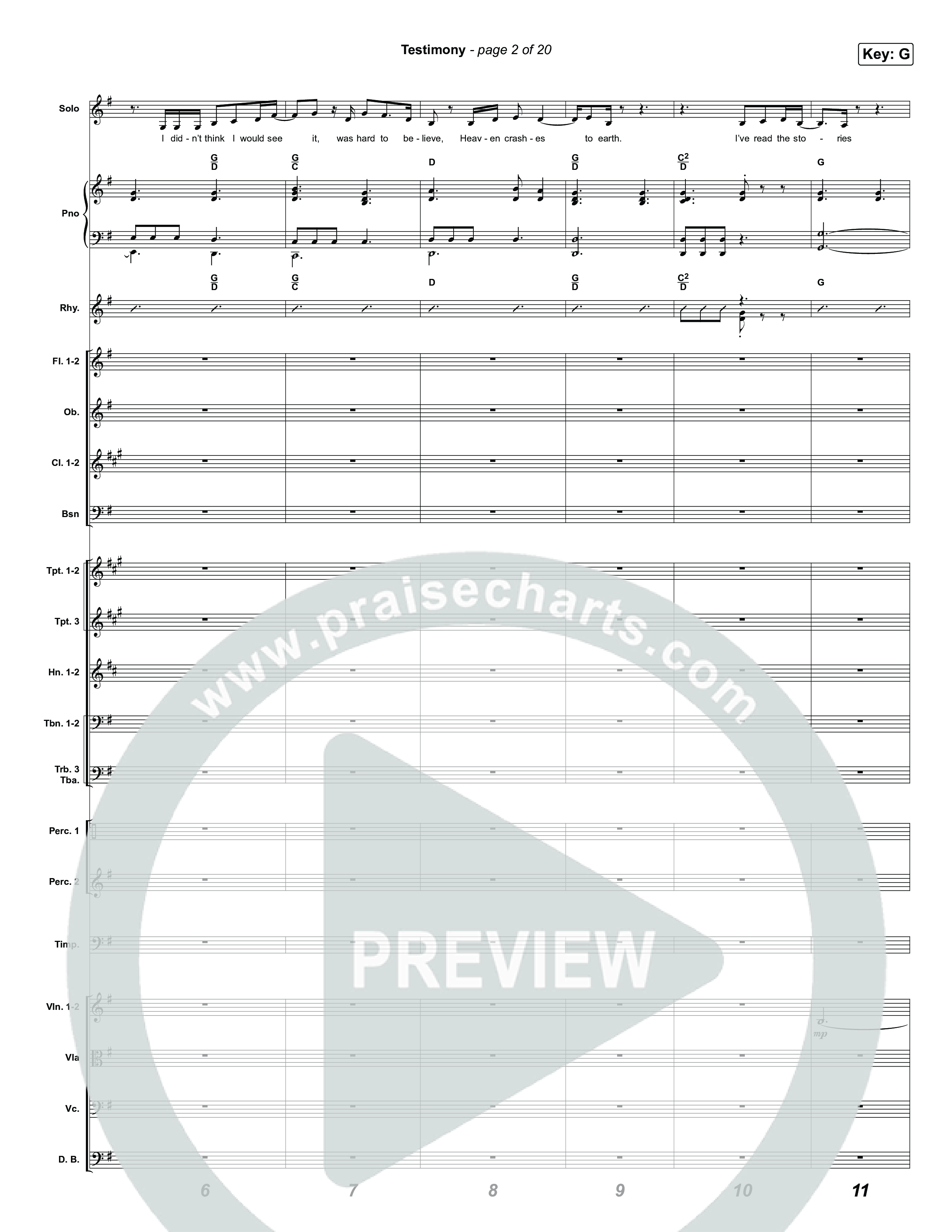 Testimony (Worship Choir/SAB) Orchestration (No Vocals) (Terrian / Arr. Luke Gambill)