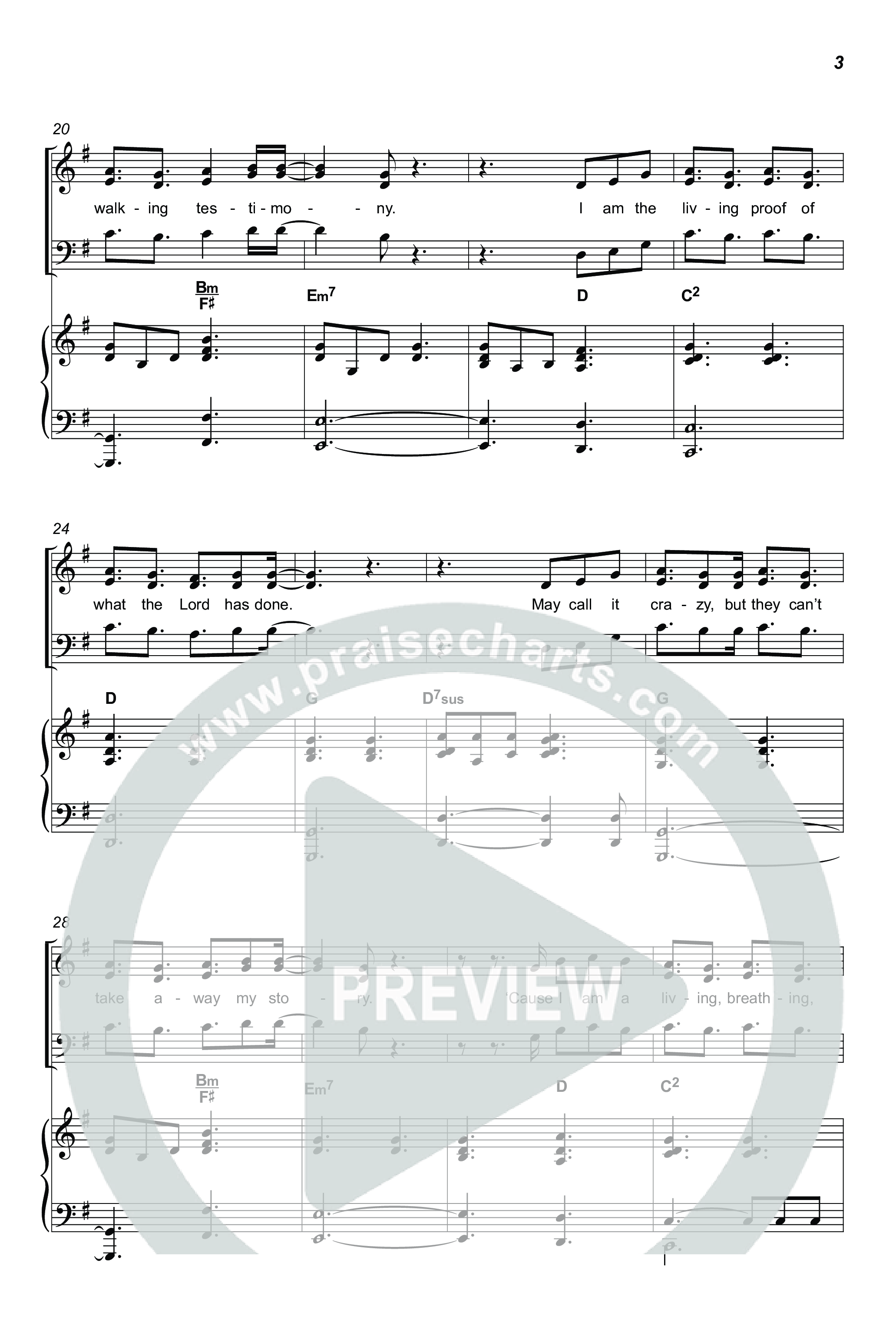 Testimony (Worship Choir/SAB) Octavo (SAB & Pno) (Terrian / Arr. Luke Gambill)