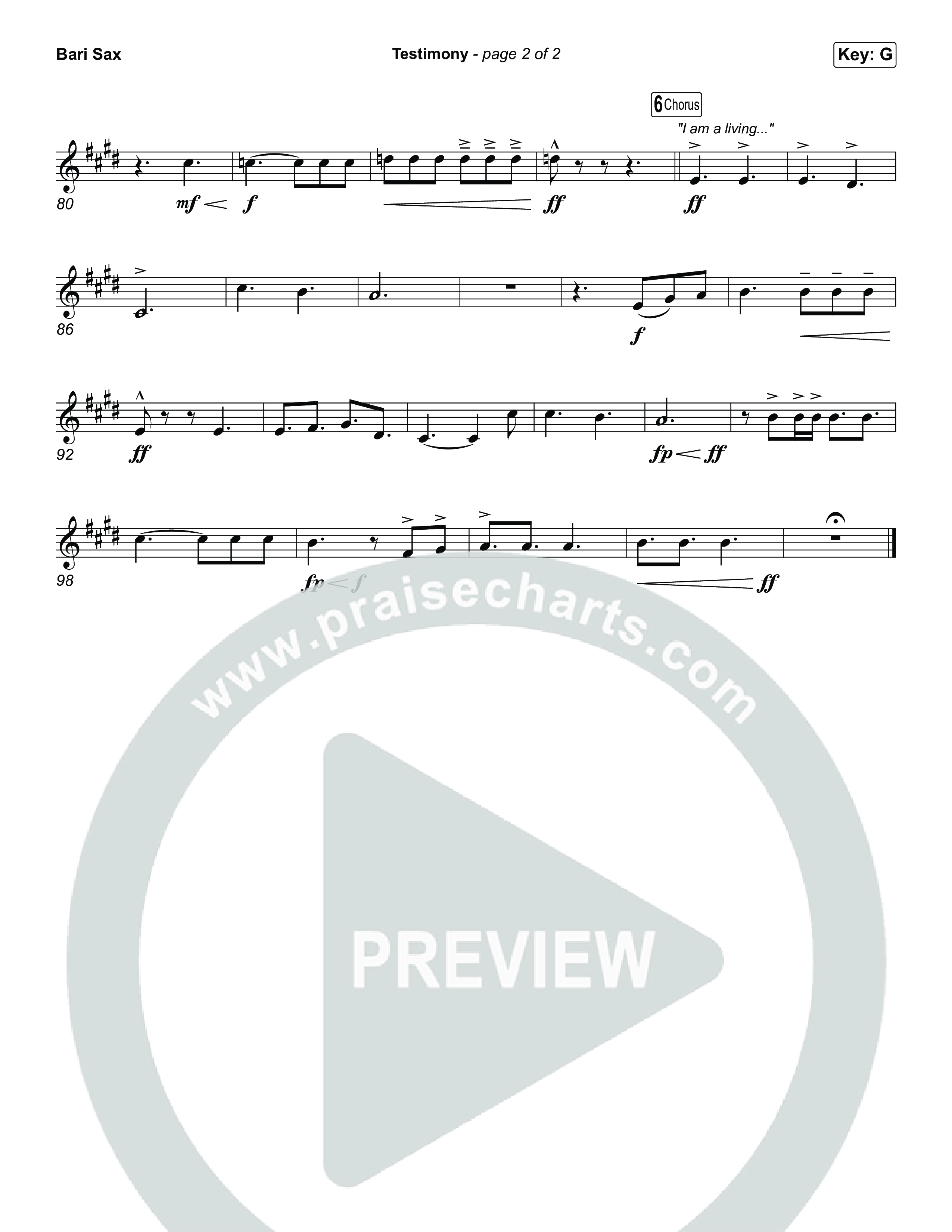 Testimony (Unison/2-Part) Bari Sax (Terrian / Arr. Luke Gambill)