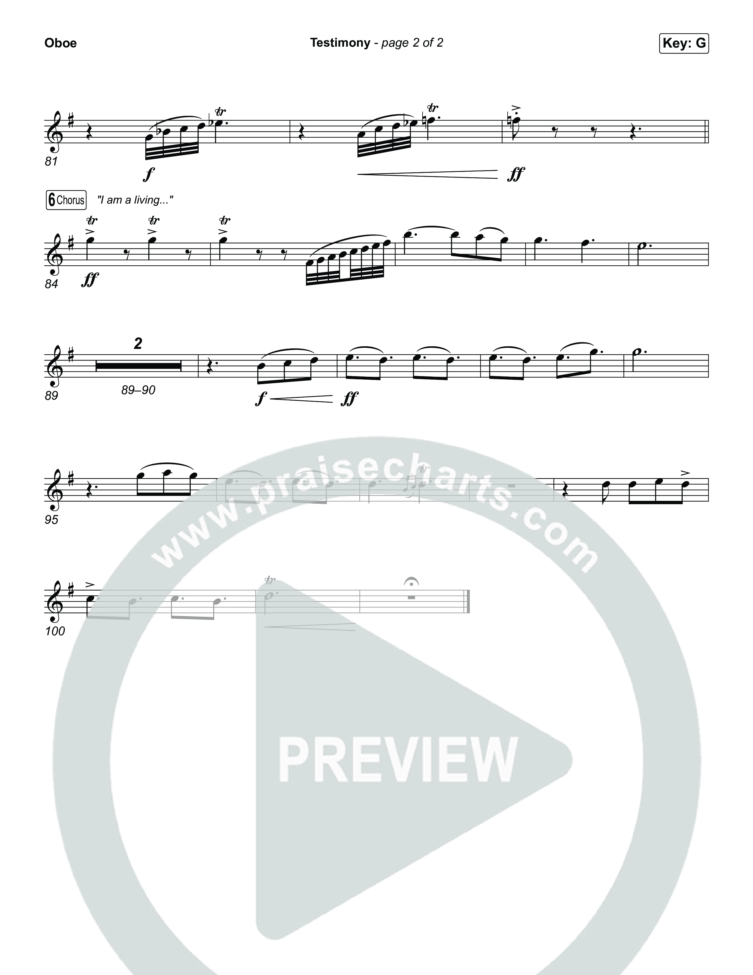 Testimony (Unison/2-Part) Oboe (Terrian / Arr. Luke Gambill)