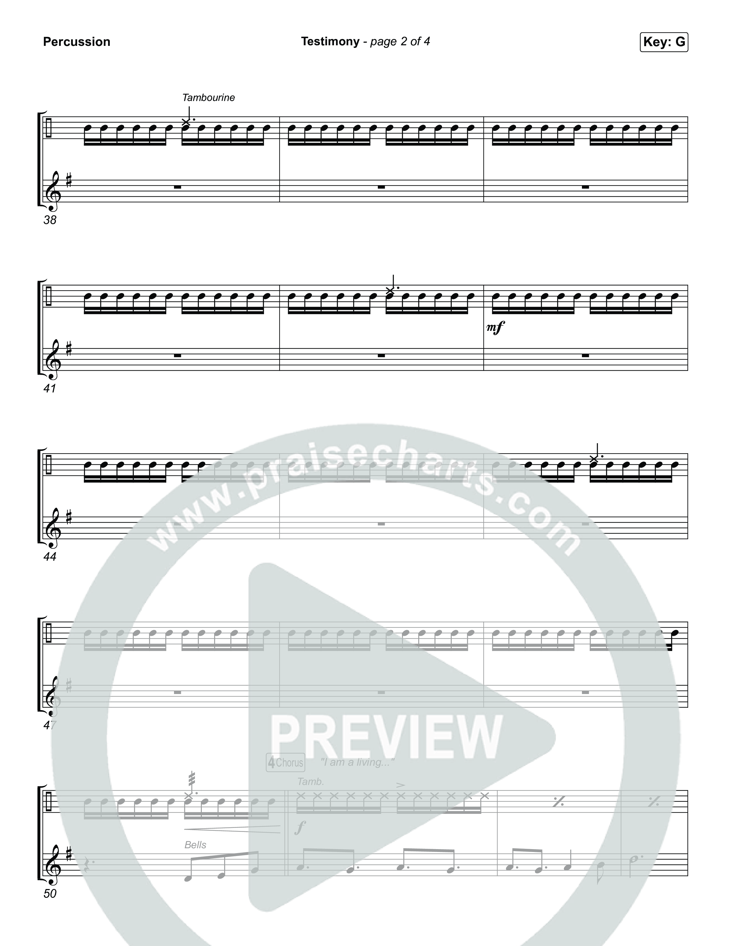 Testimony (Unison/2-Part) Percussion (Terrian / Arr. Luke Gambill)