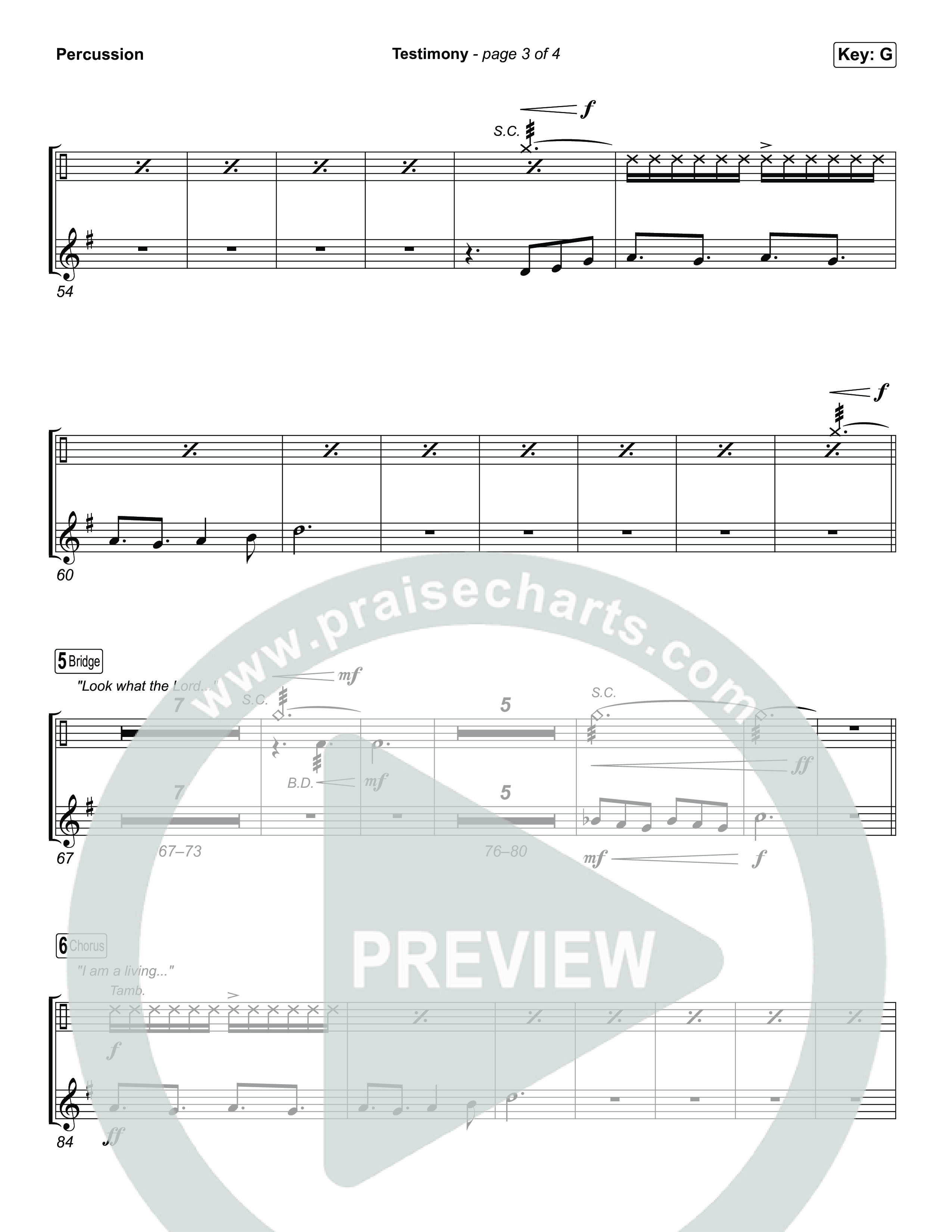 Testimony (Unison/2-Part) Percussion (Terrian / Arr. Luke Gambill)