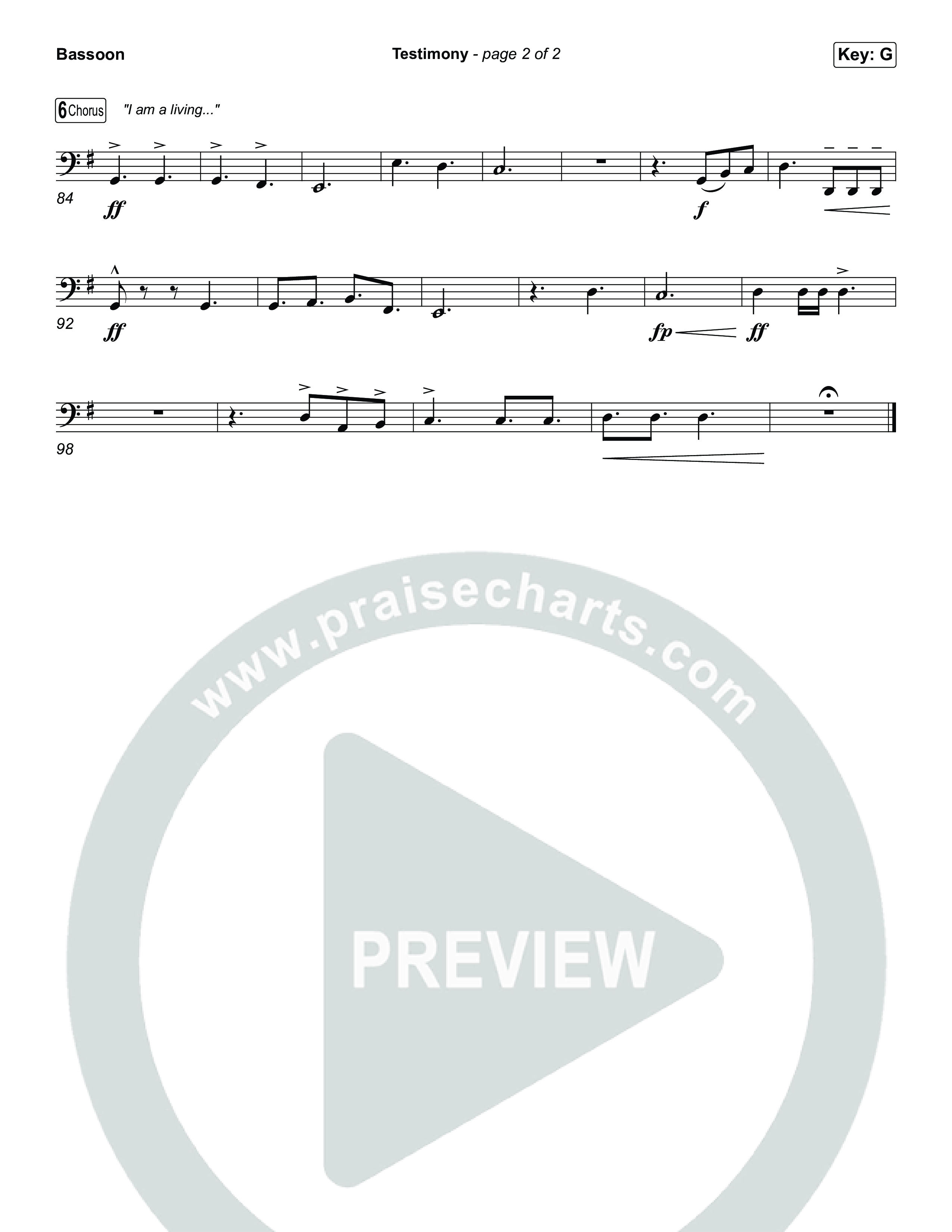 Testimony (Sing It Now) Bassoon (Terrian / Arr. Luke Gambill)