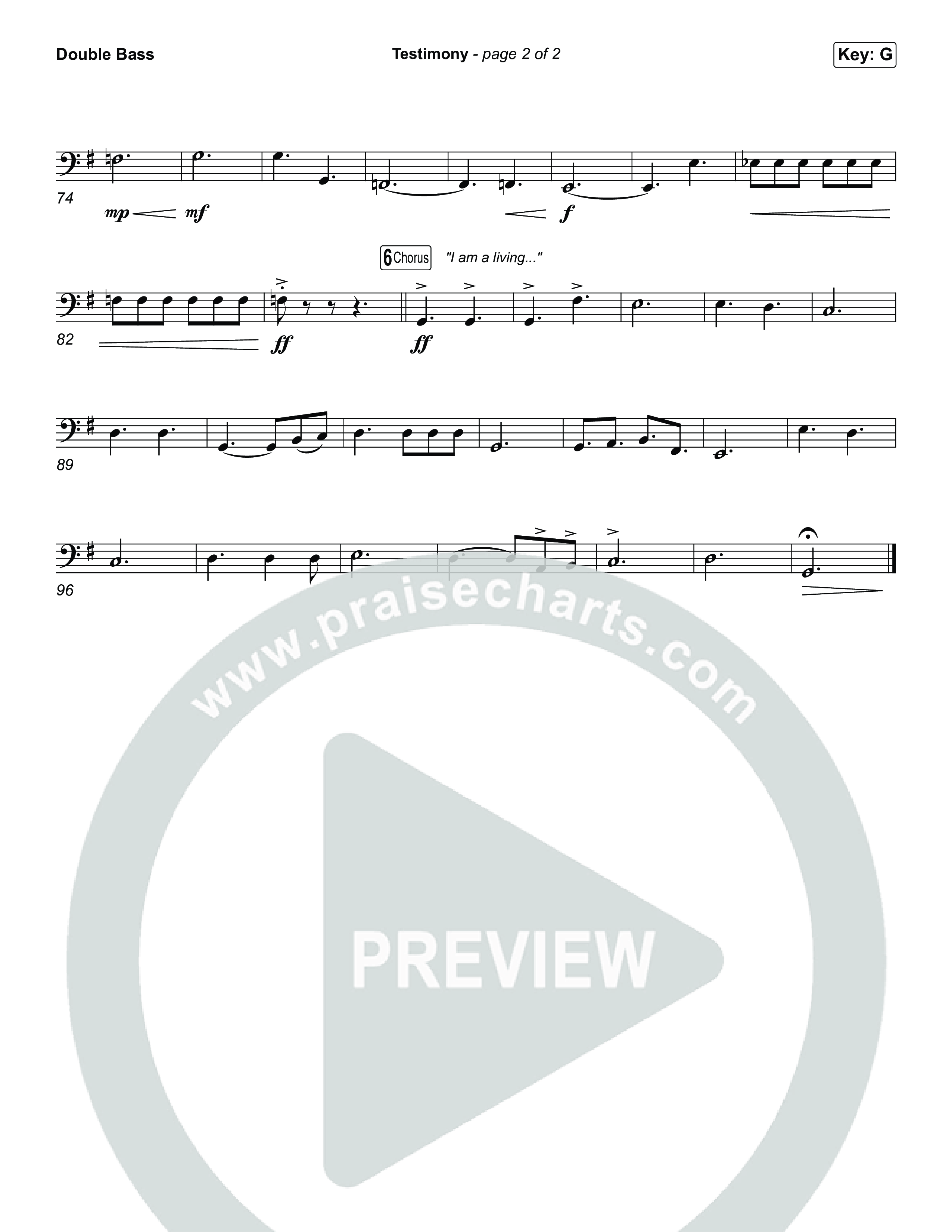 Testimony (Sing It Now) Double Bass (Terrian / Arr. Luke Gambill)