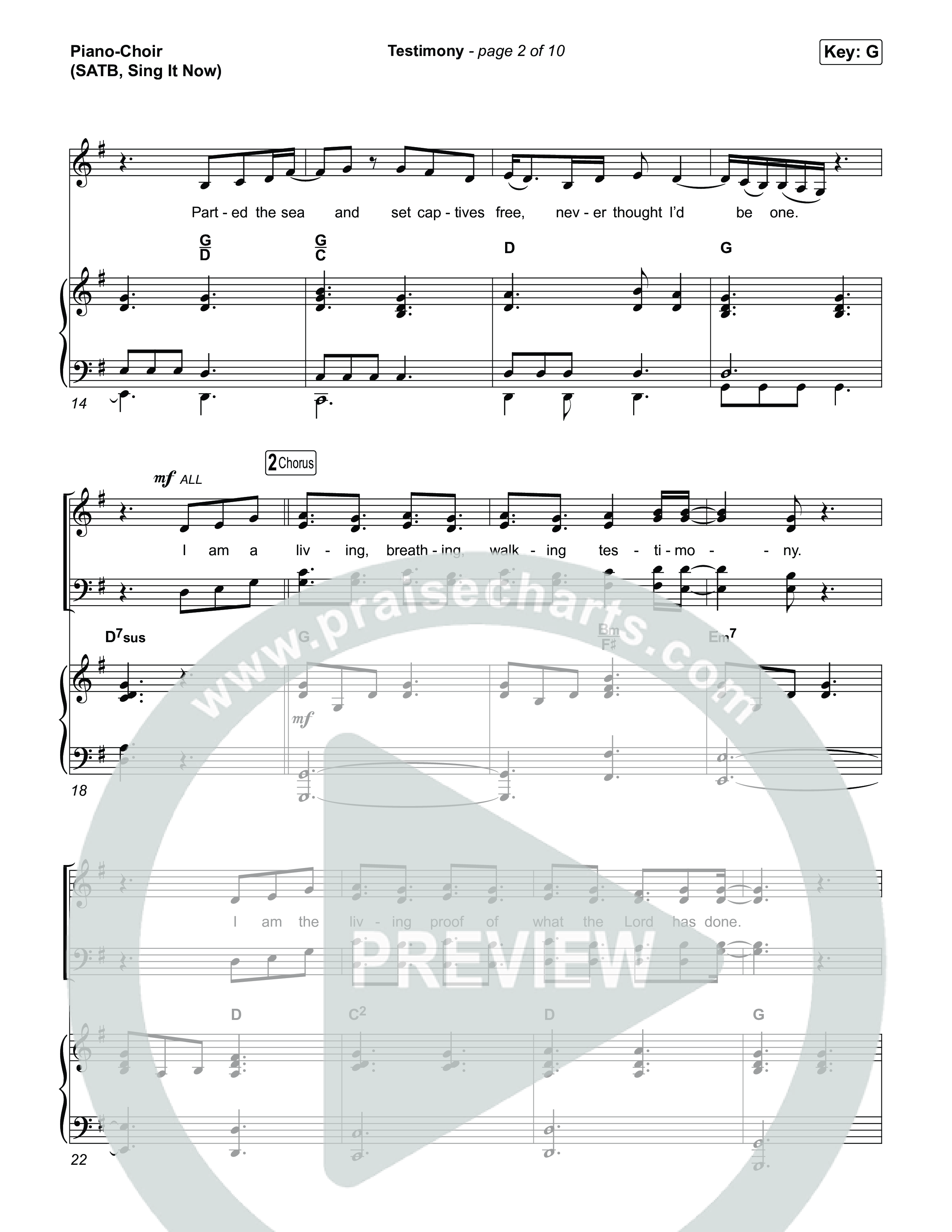 Testimony (Sing It Now) Piano/Choir (SATB) (Terrian / Arr. Luke Gambill)