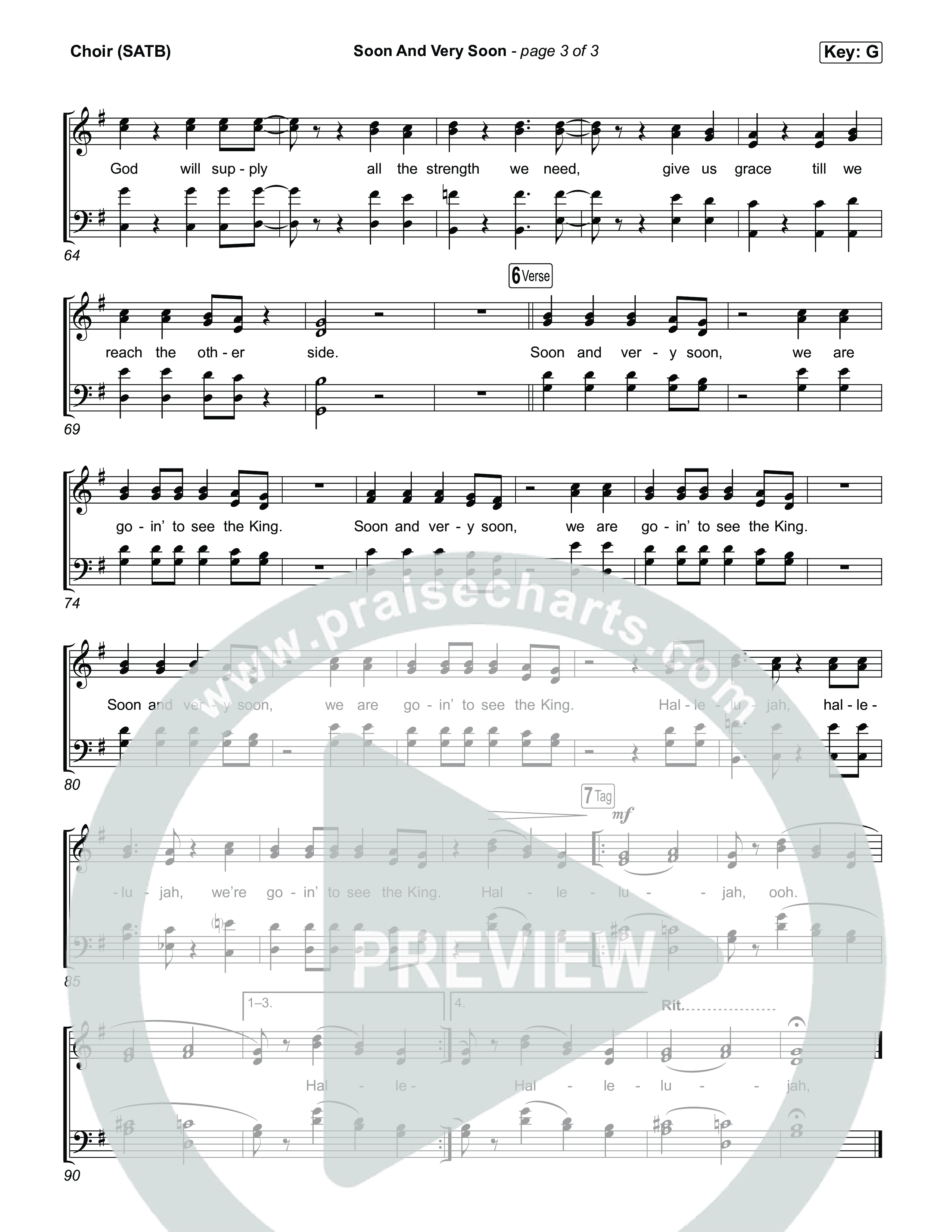 Soon And Very Soon Choir Sheet (SATB) (Keith & Kristyn Getty / Sing! / Dwan Hill / The Choir Room)