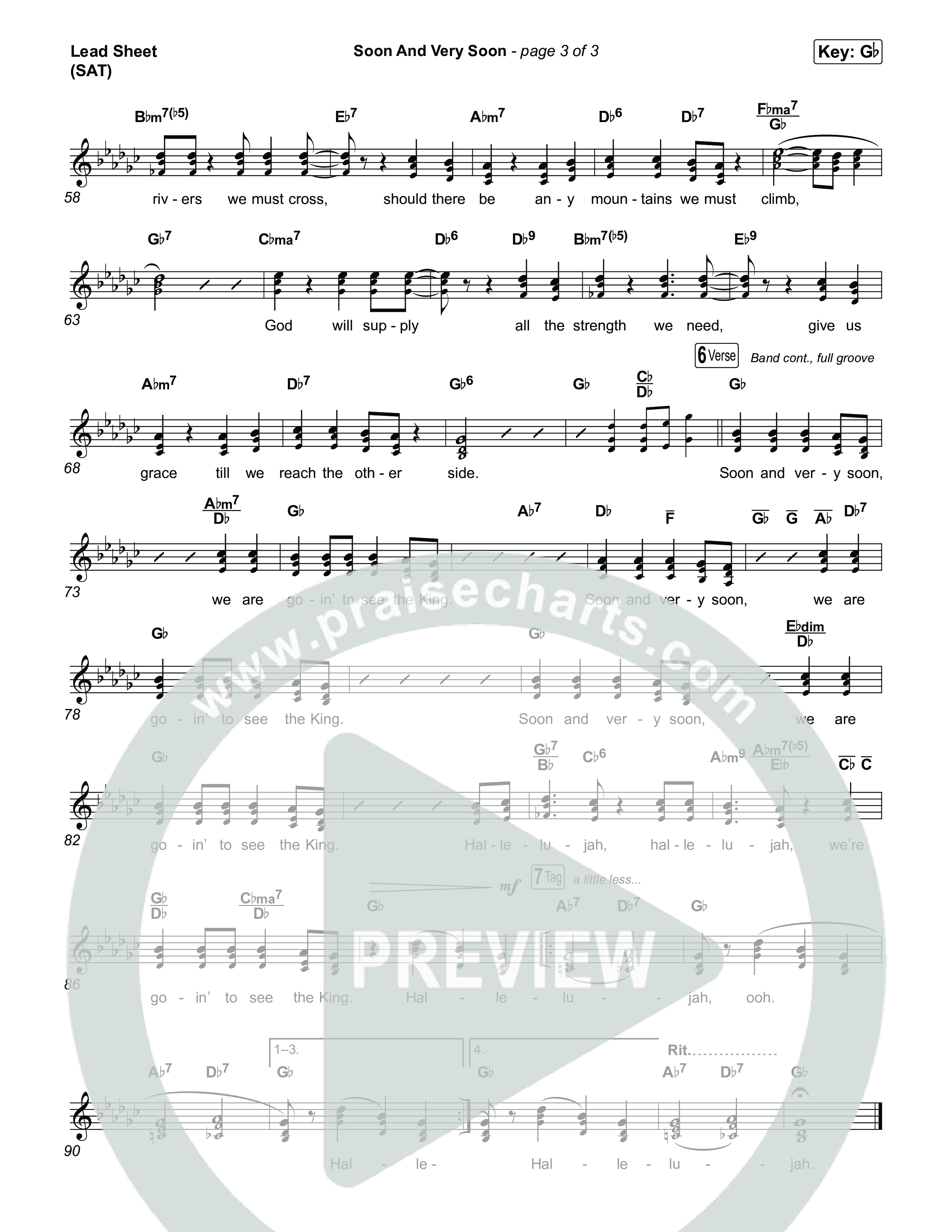Soon And Very Soon Lead Sheet (SAT) (Keith & Kristyn Getty / Sing! / Dwan Hill / The Choir Room)