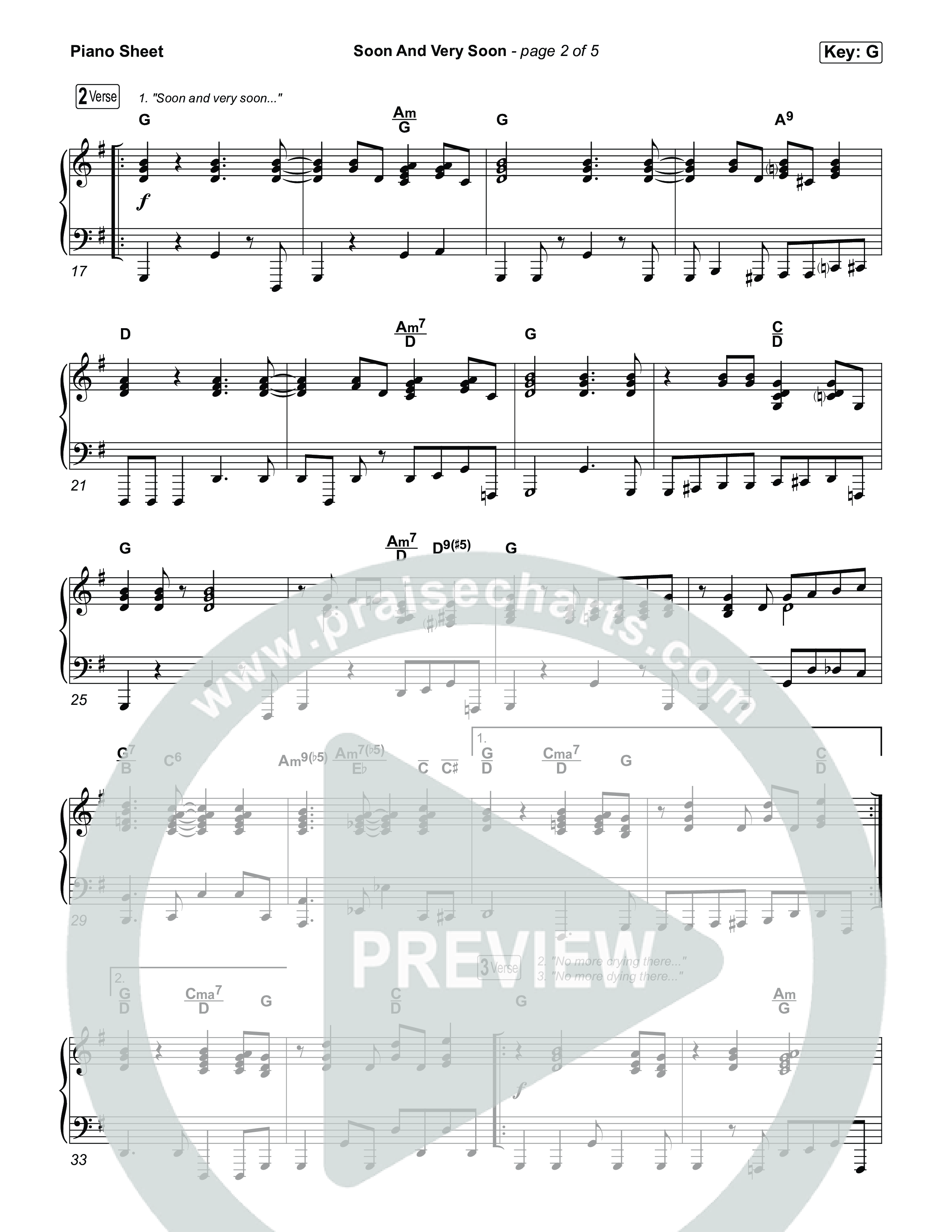 Soon And Very Soon Piano Sheet (Keith & Kristyn Getty / Sing! / Dwan Hill / The Choir Room)