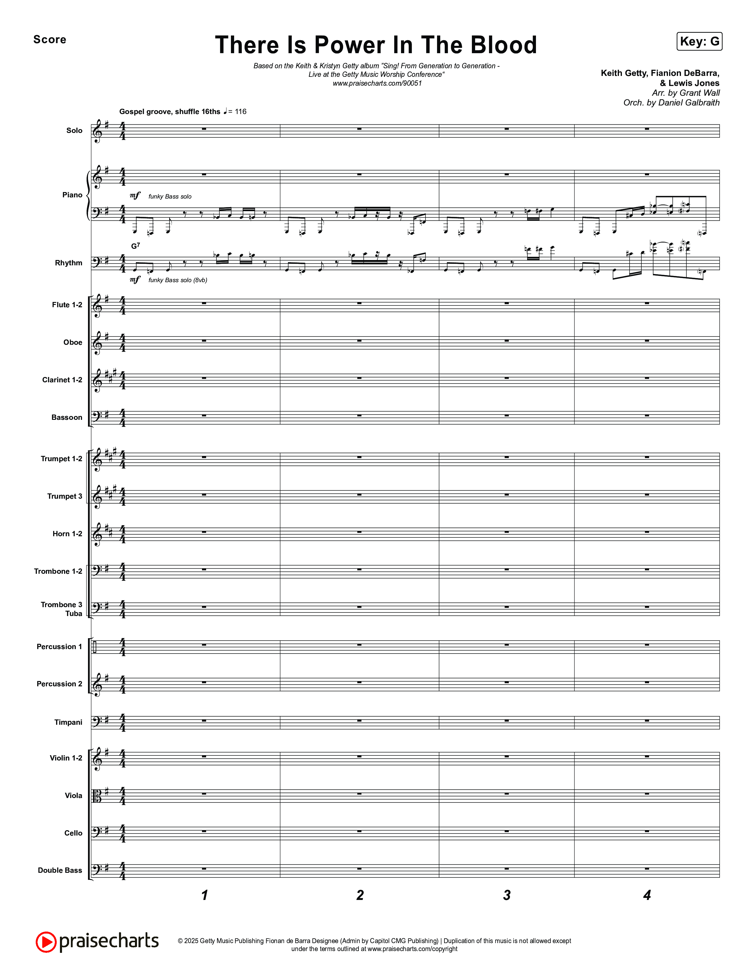 There Is Power In The Blood Conductor's Score (Keith & Kristyn Getty / CityAlight / Matt Boswell / Bryan Fowler / Jordan Kauflin / Matt Papa / The Getty Girls / Sing!)